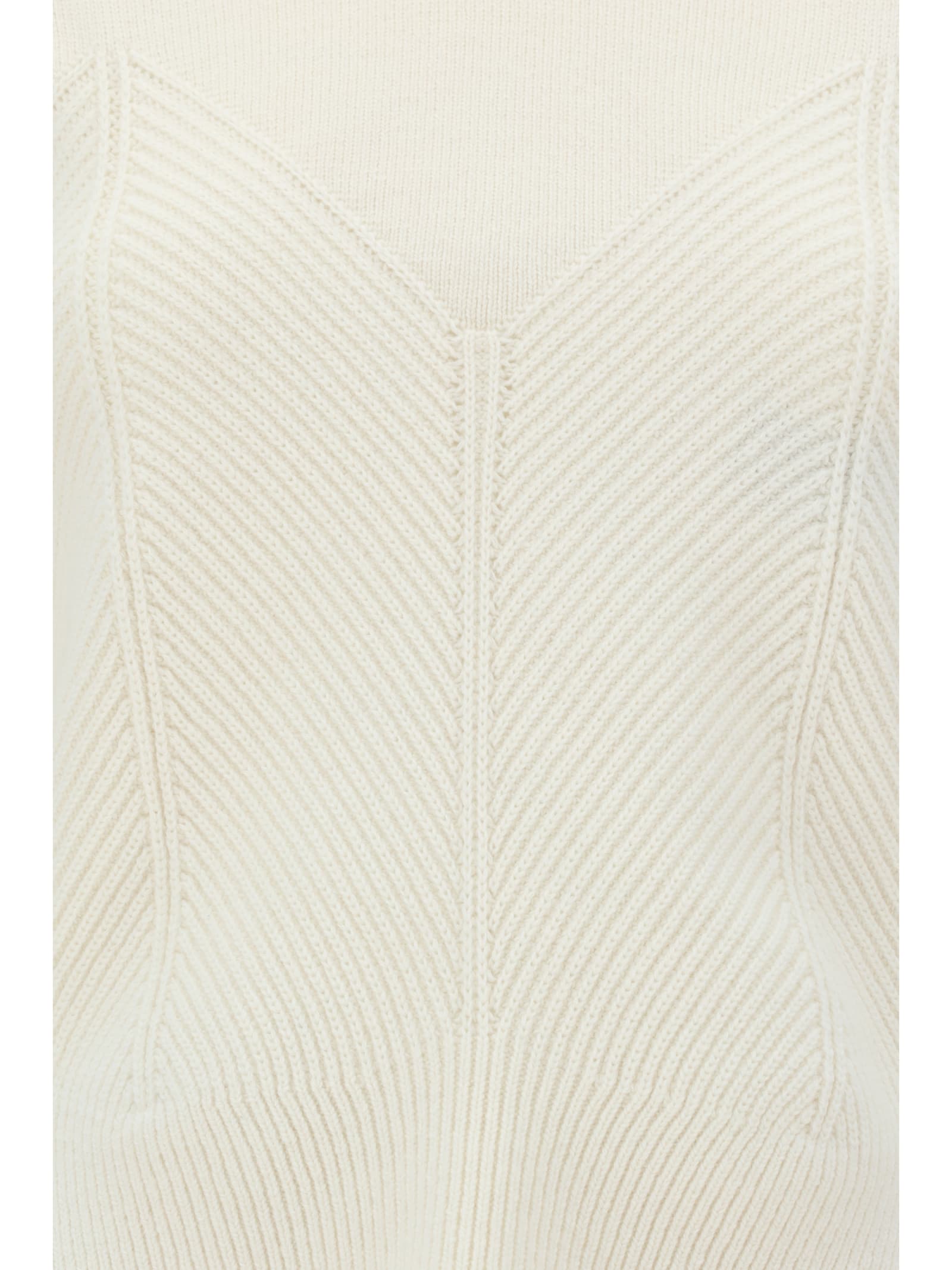 Shop Alexander Mcqueen Chevron Corset Sweater In Ivory