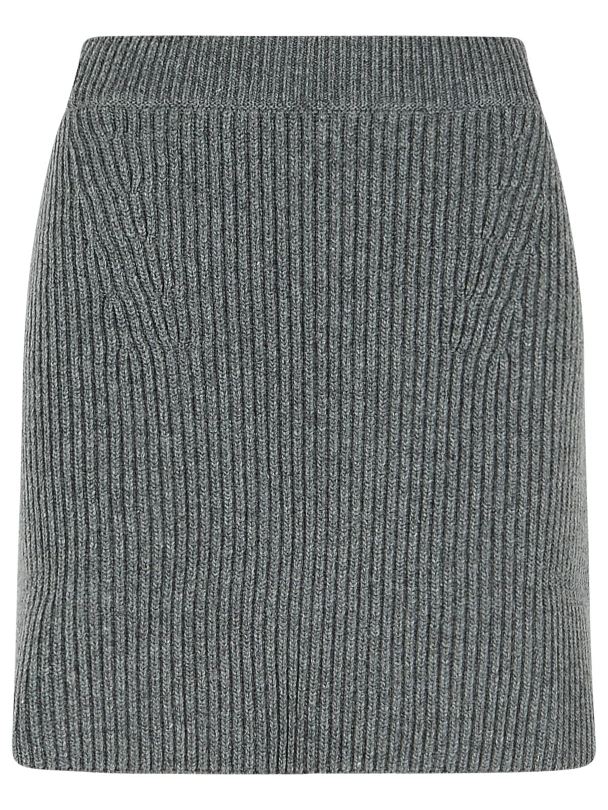 Jil Sander Grey Wool Miniskirt In Gray