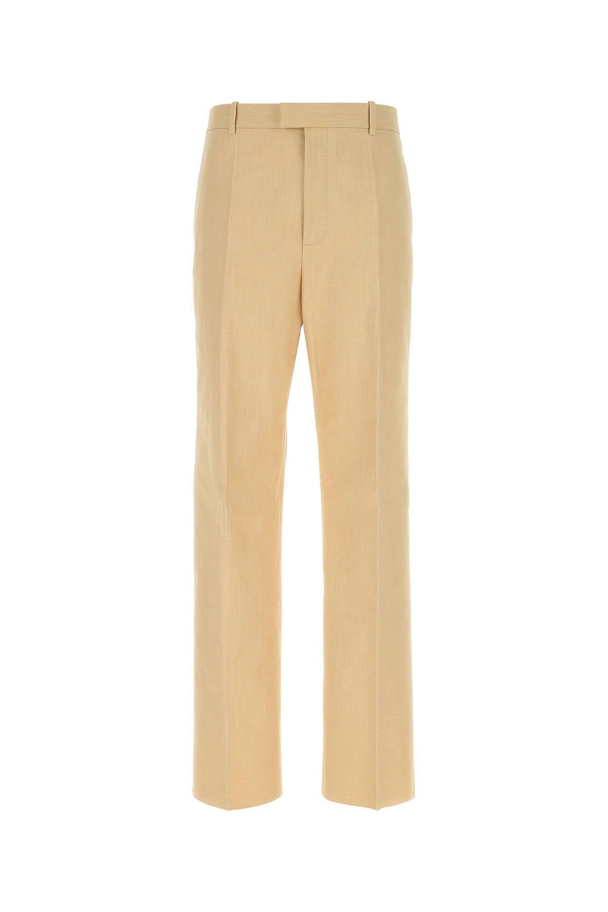 Bottega Veneta Men's Straight-leg Pants In Beige