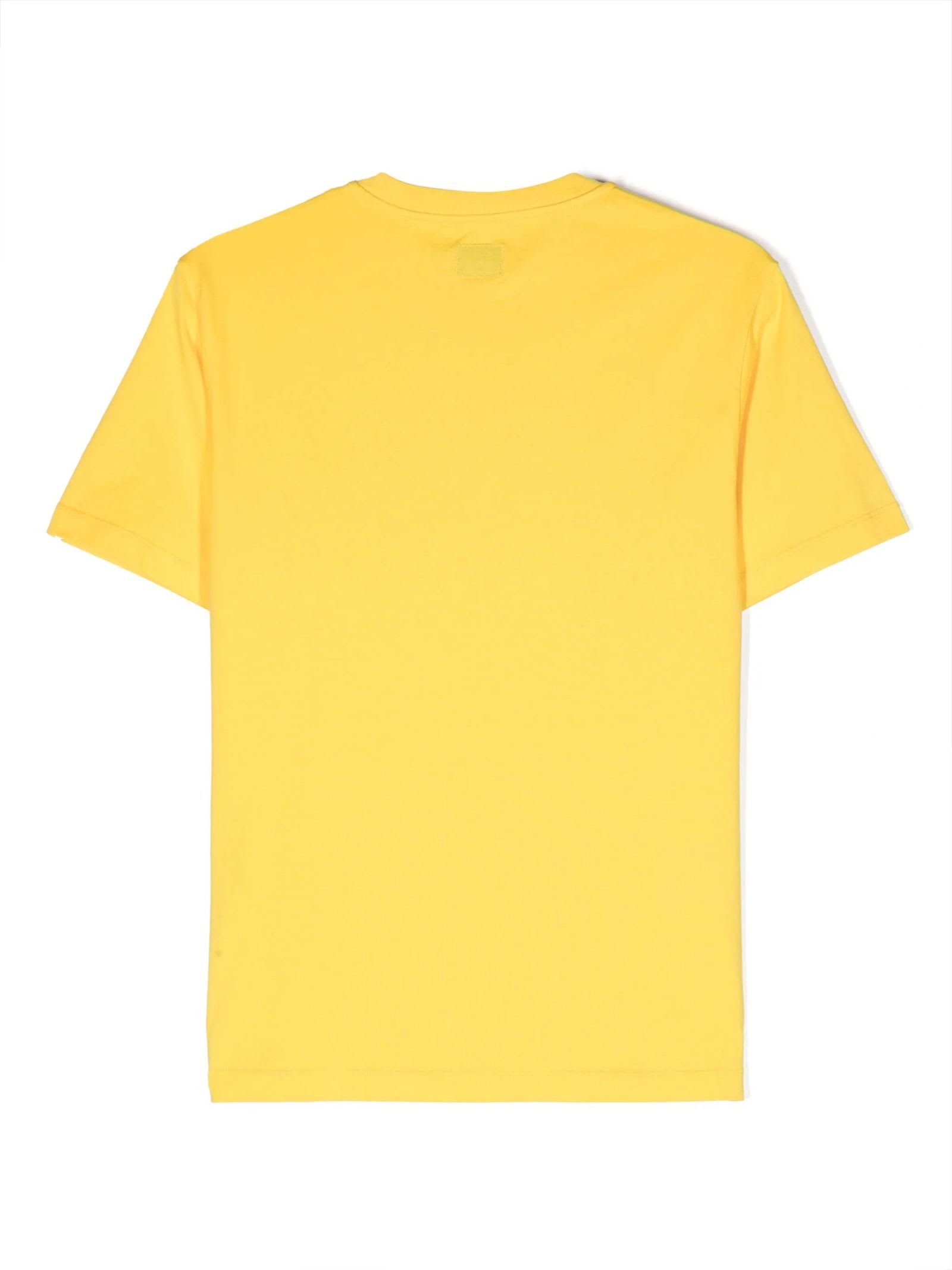 Shop C.p. Company T-shirts And Polos Yellow In Giallo