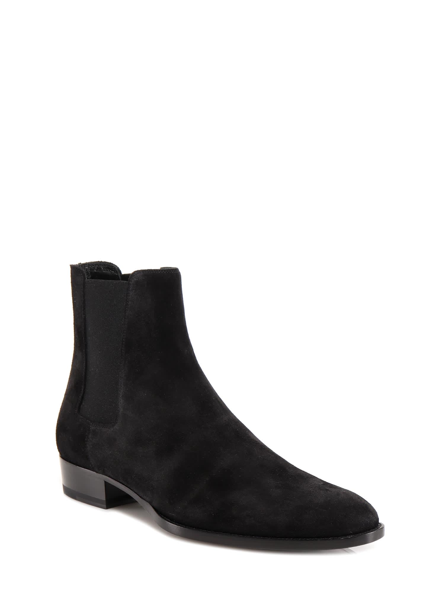 ysl black chelsea boots