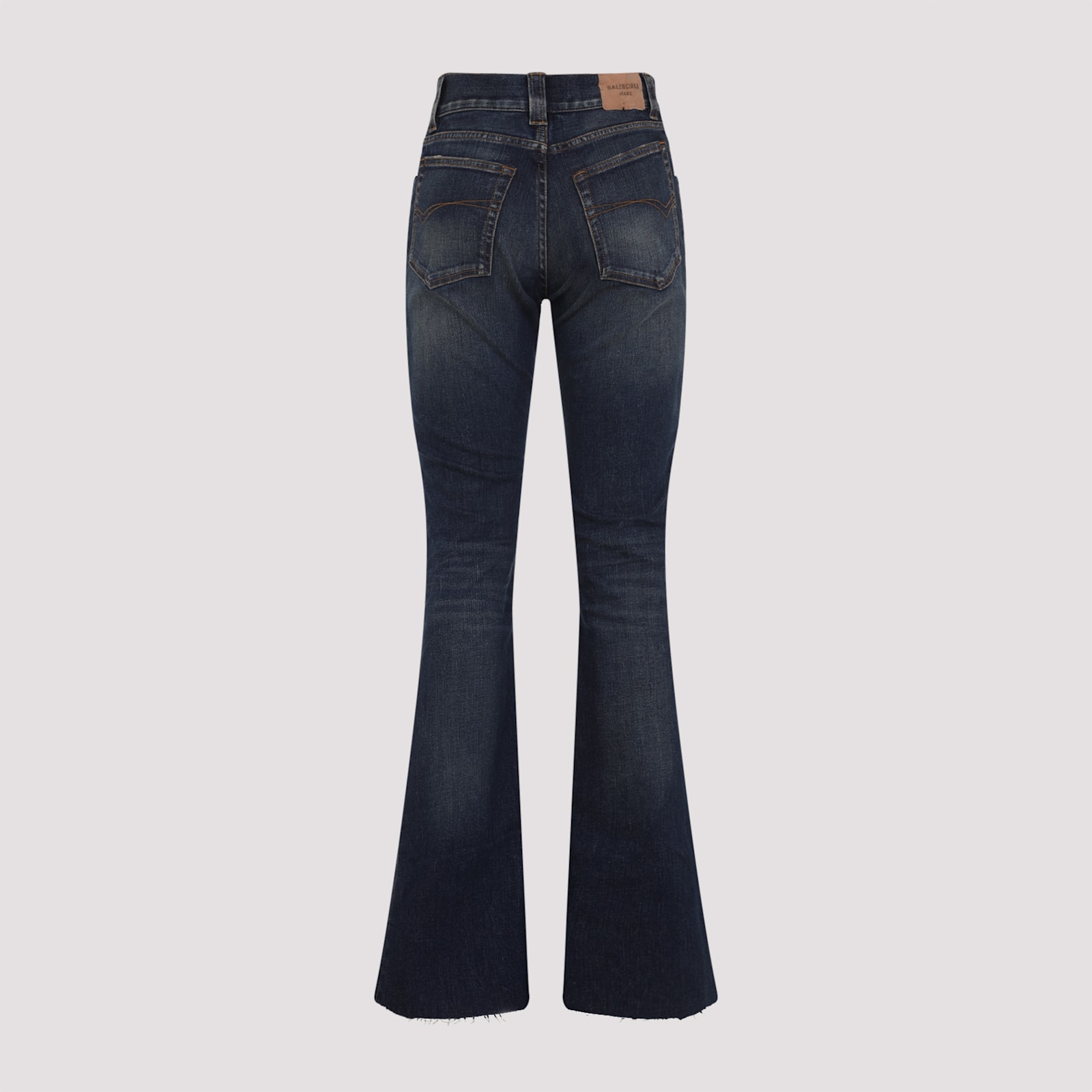 Balenciaga Blue Cotton-blend Clothing Jeans In Blue