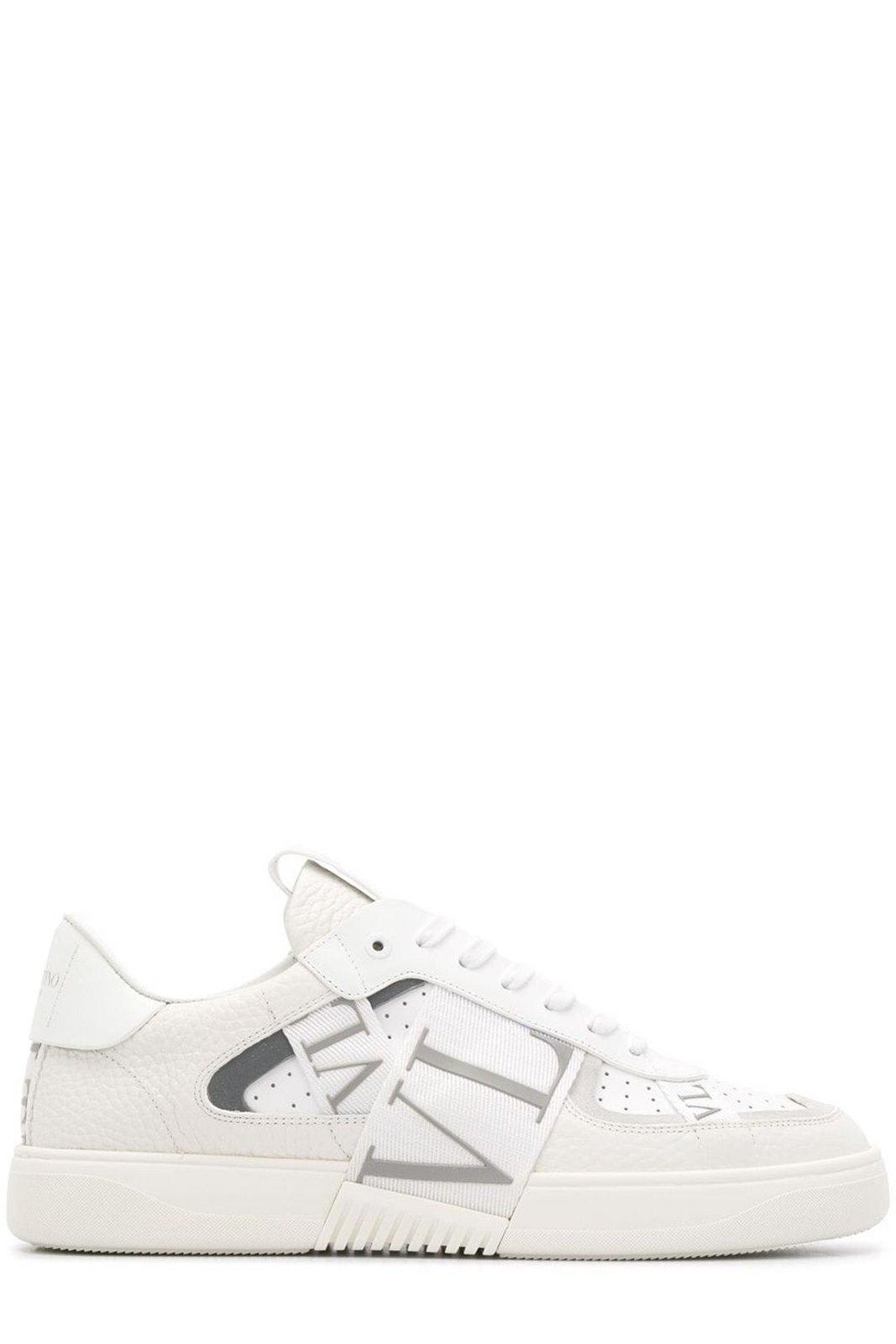 Shop Valentino Vl7n Lace-up Sneakers In White