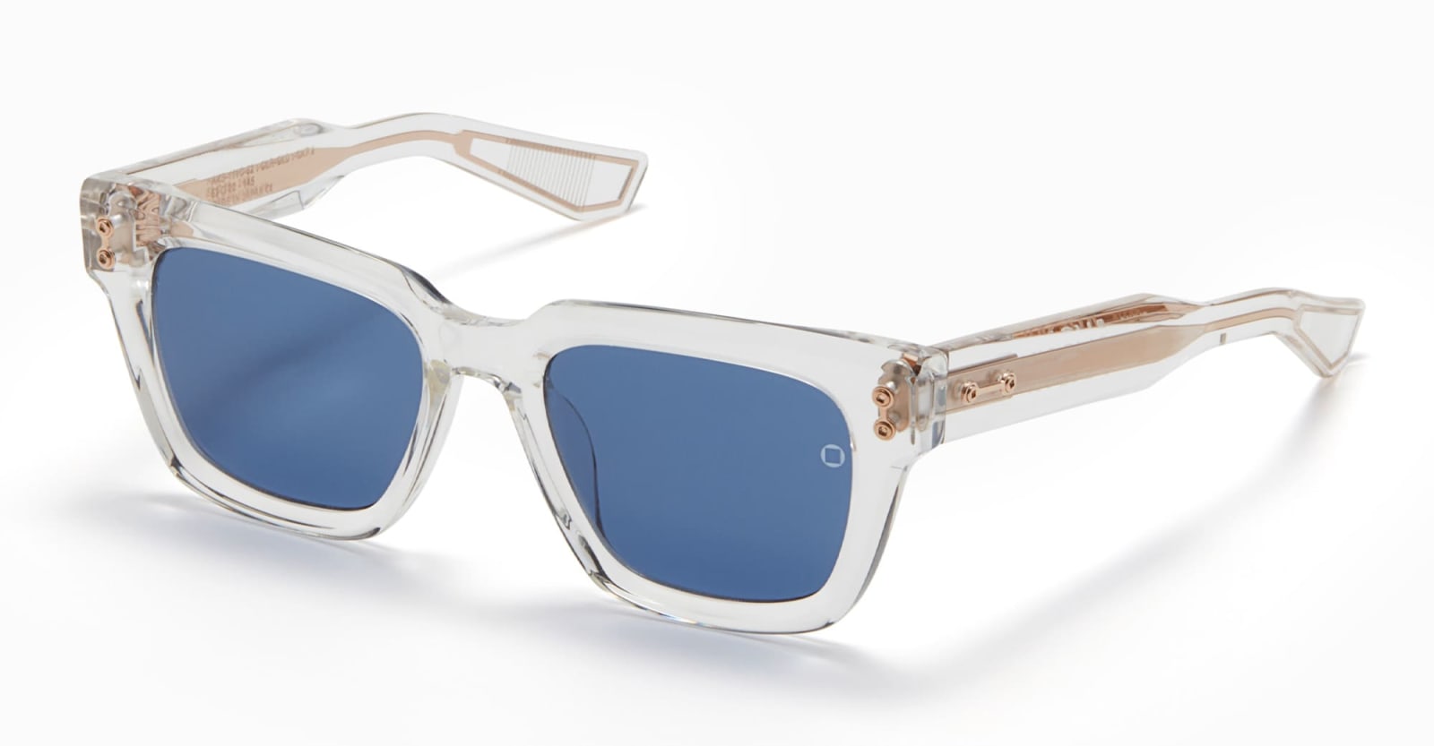 Shop Akoni Pyxis - Crystal Clear / White Gold Sunglasses In Transparent