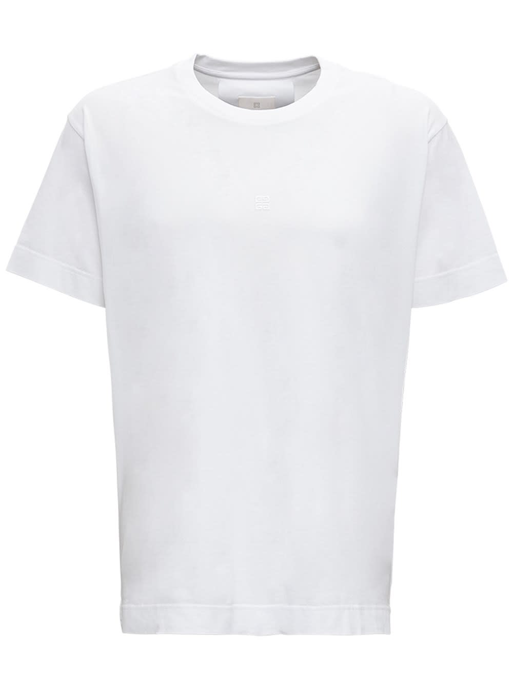Givenchy White Cotton T-shirt With Micro Logo