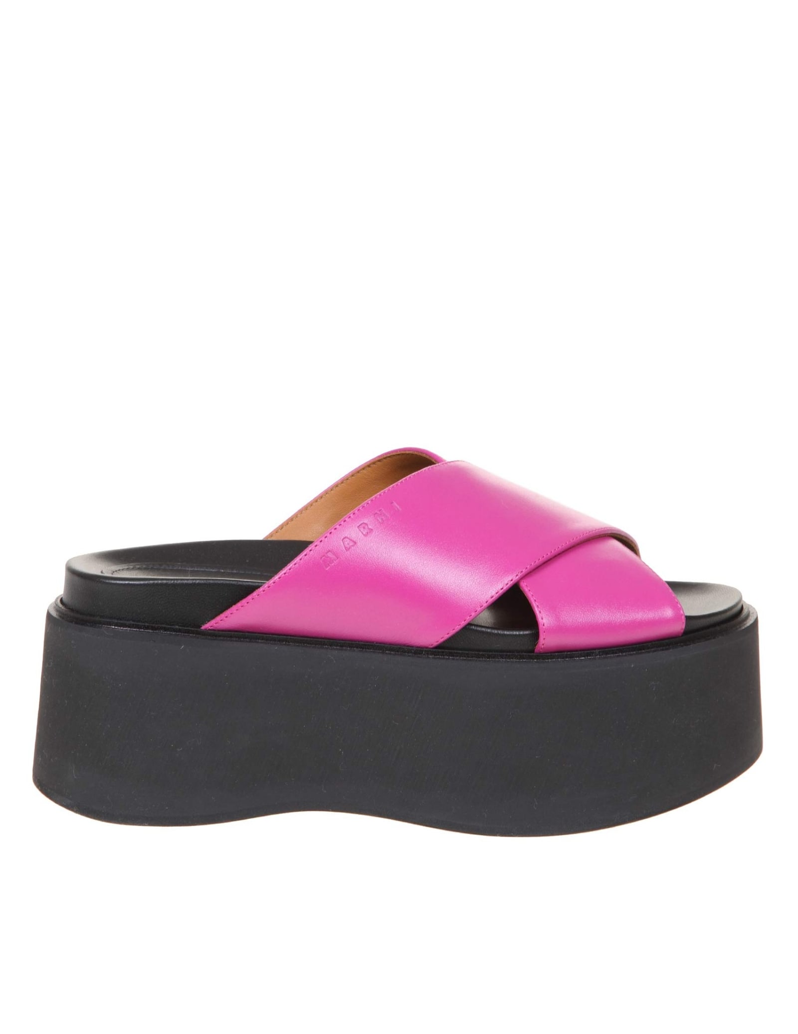 Marni Sandals In Leather With Platform