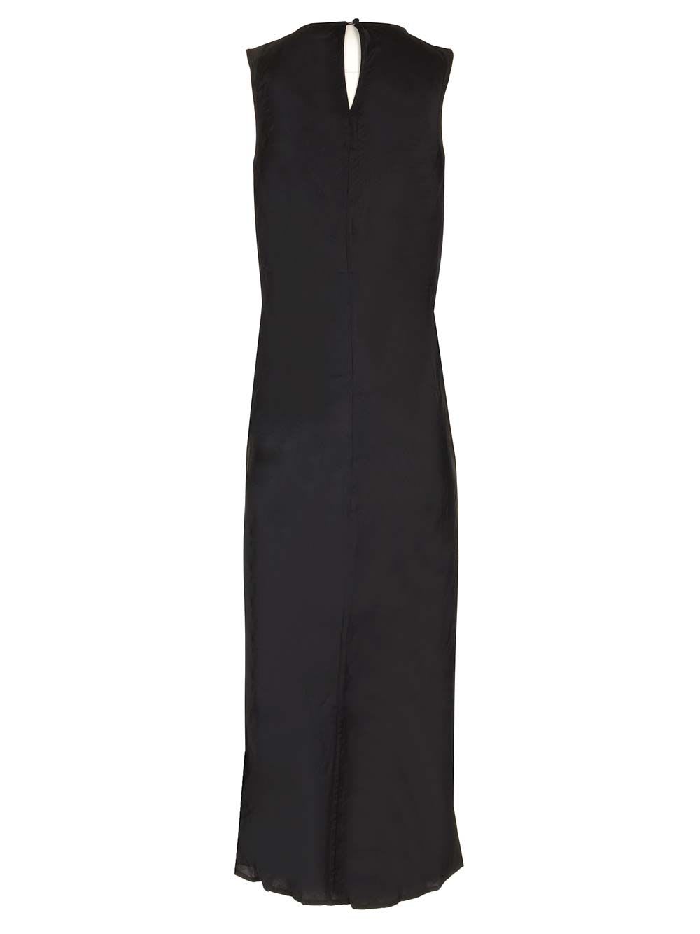 Shop Rotate Birger Christensen Satin Long Dress In Black