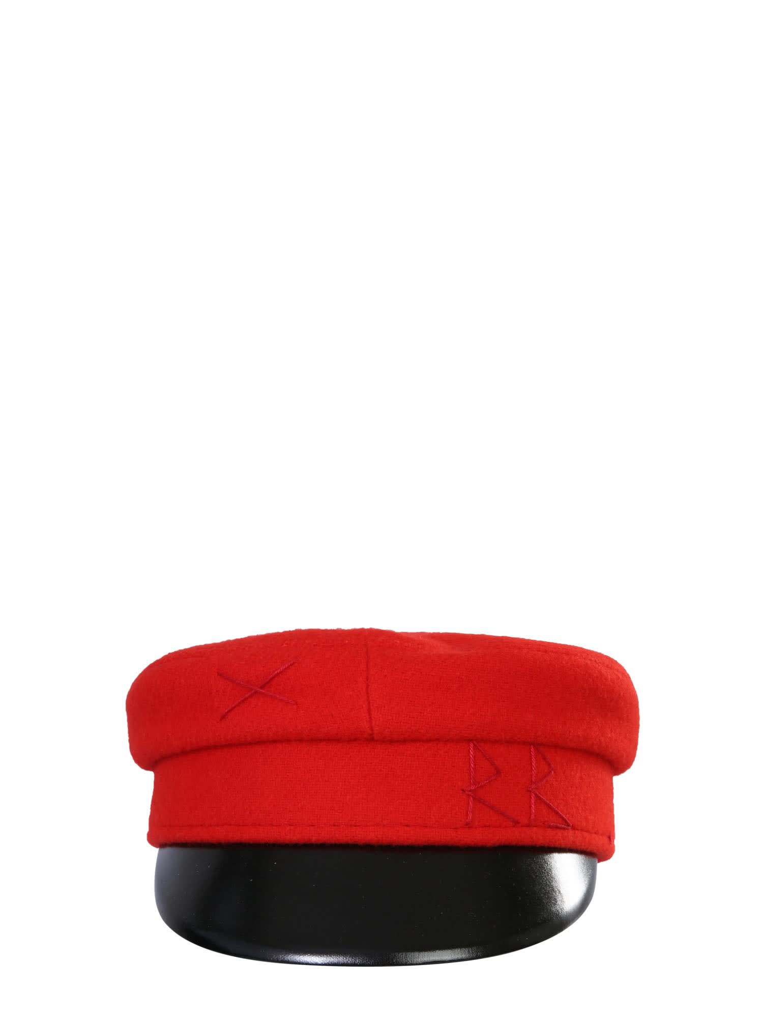 Ruslan Baginskiy Stitched Initials Military Cap In Rosso