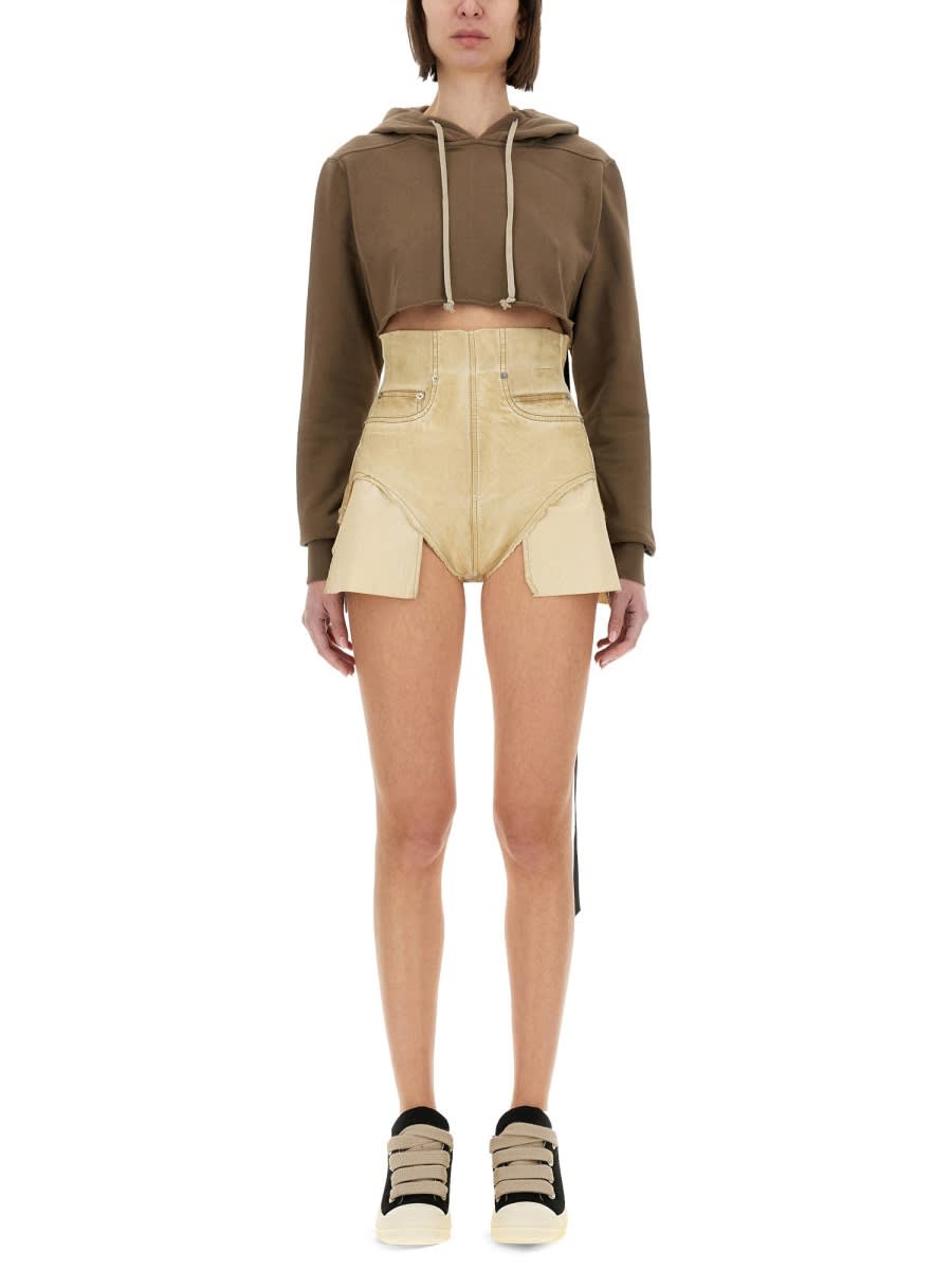 DRKSHDW DIRT CUTOFFS PARCHMENT SHORTS