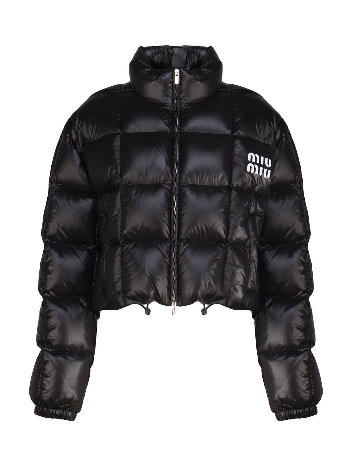 Miu Miu Short Down Jacket In Nylon In Default Title | ModeSens