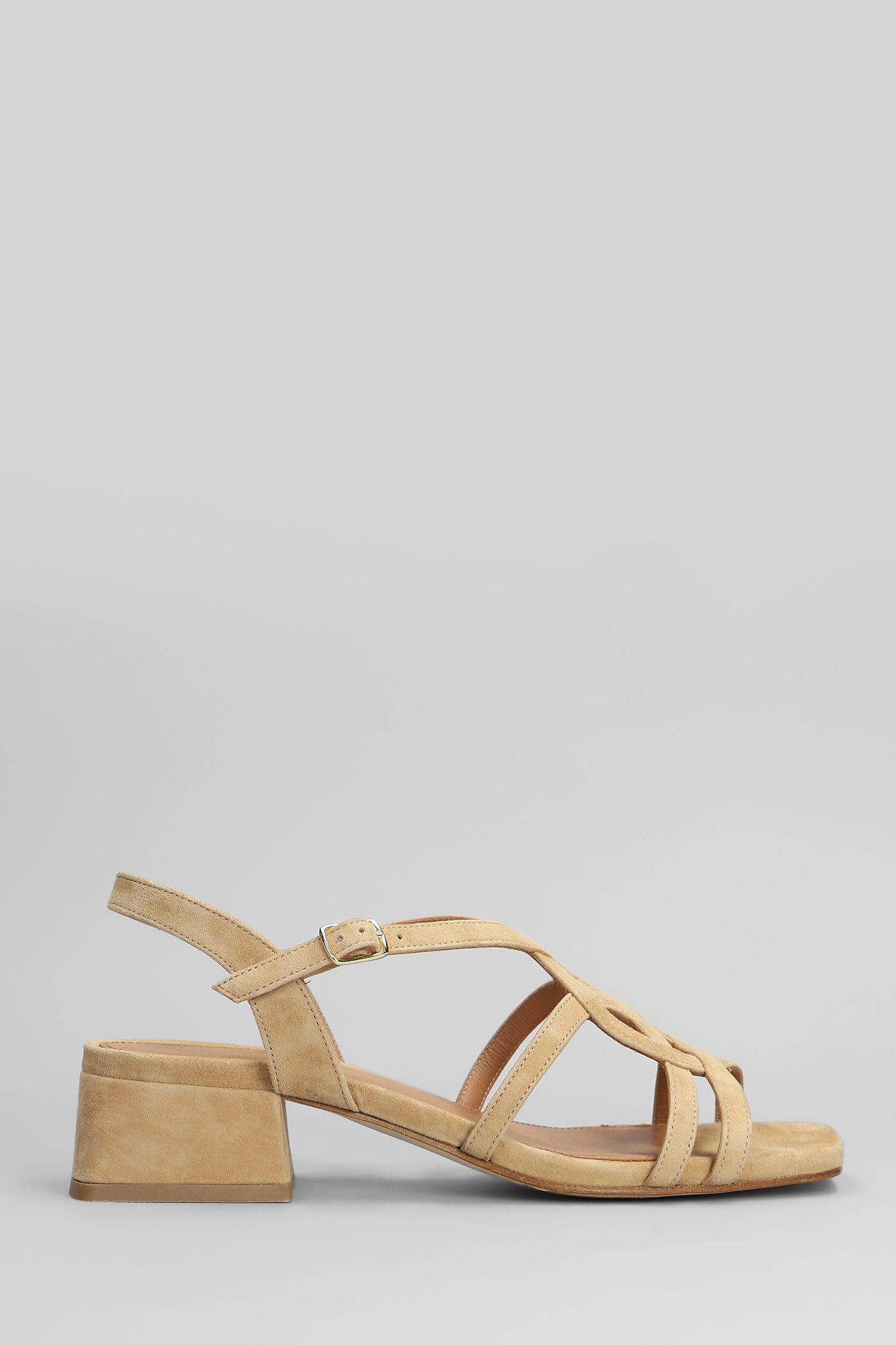 Sandals In Beige Suede