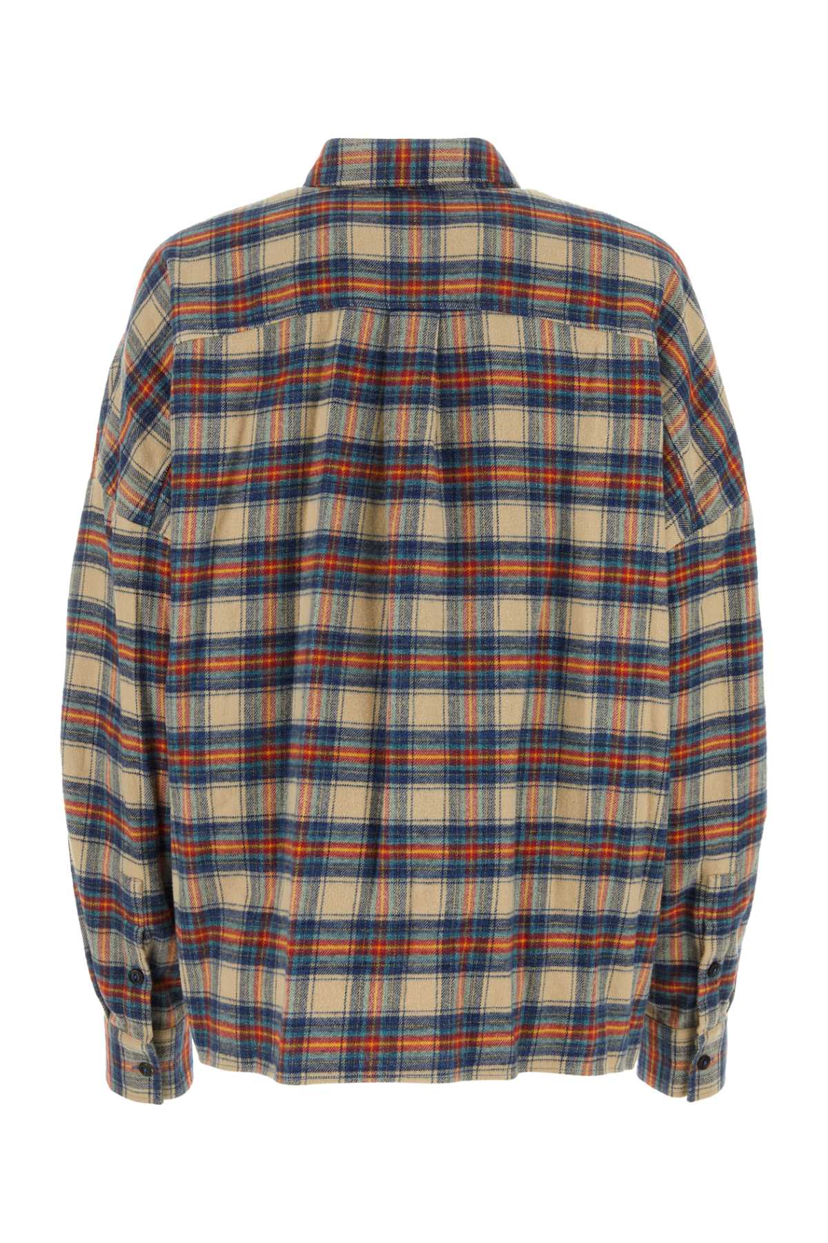 DSQUARED2 EMBROIDERED FLANNEL OVERSIZE SHIRT