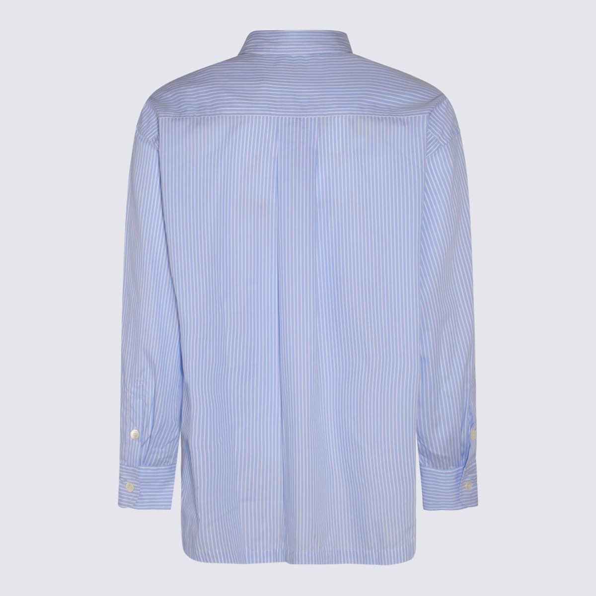 Shop Kenzo Light Blue Multicolour Cotton Shirt