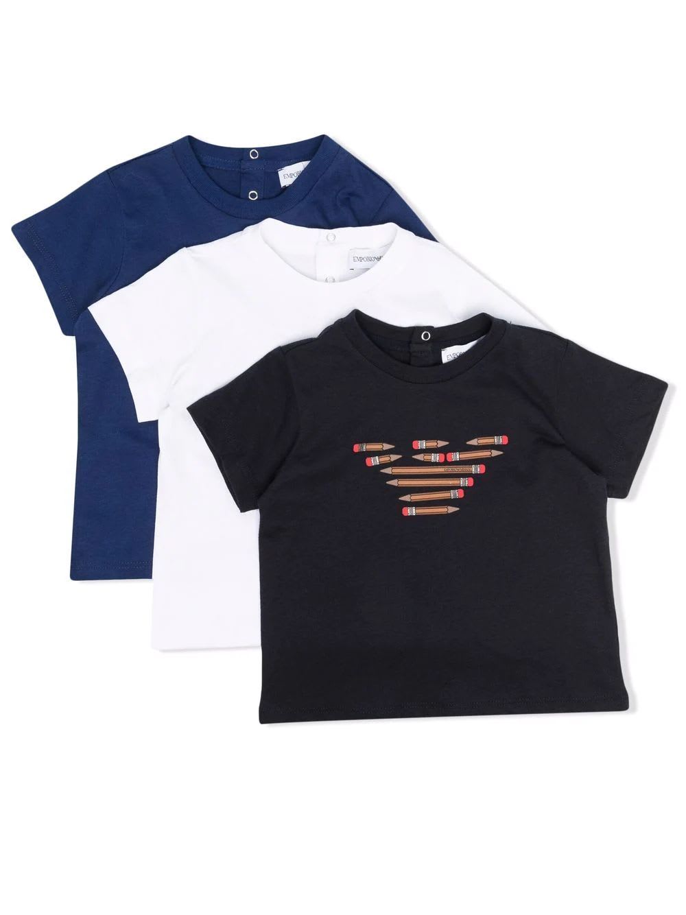 Emporio Armani Set Of 3 T-shirts With Print