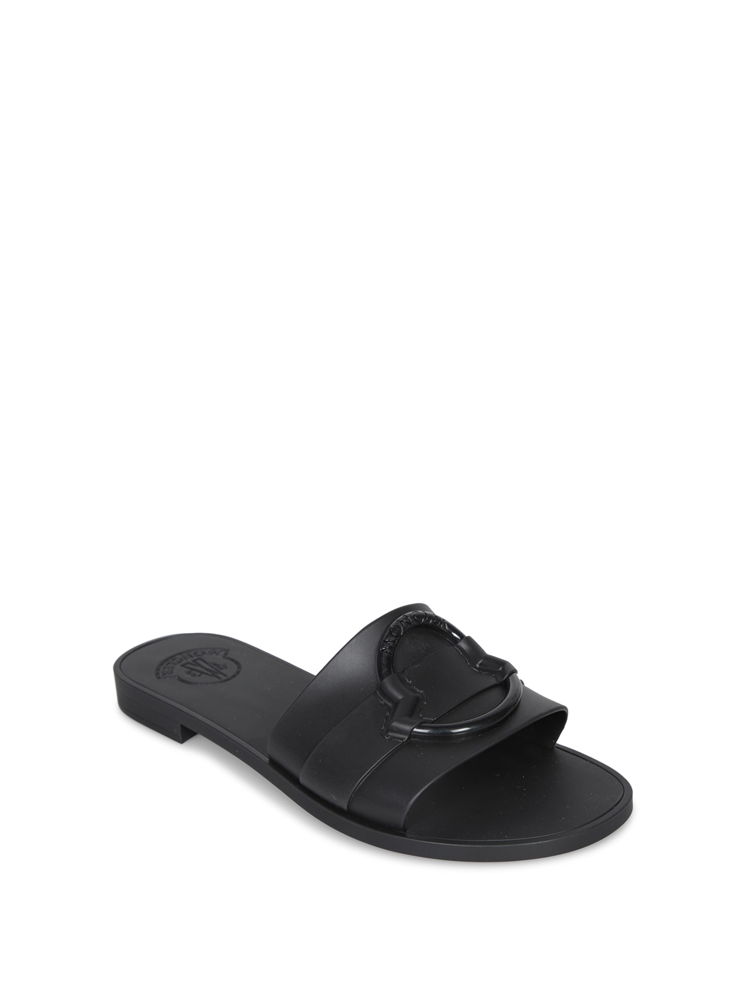Moncler Mon Slides In Black
