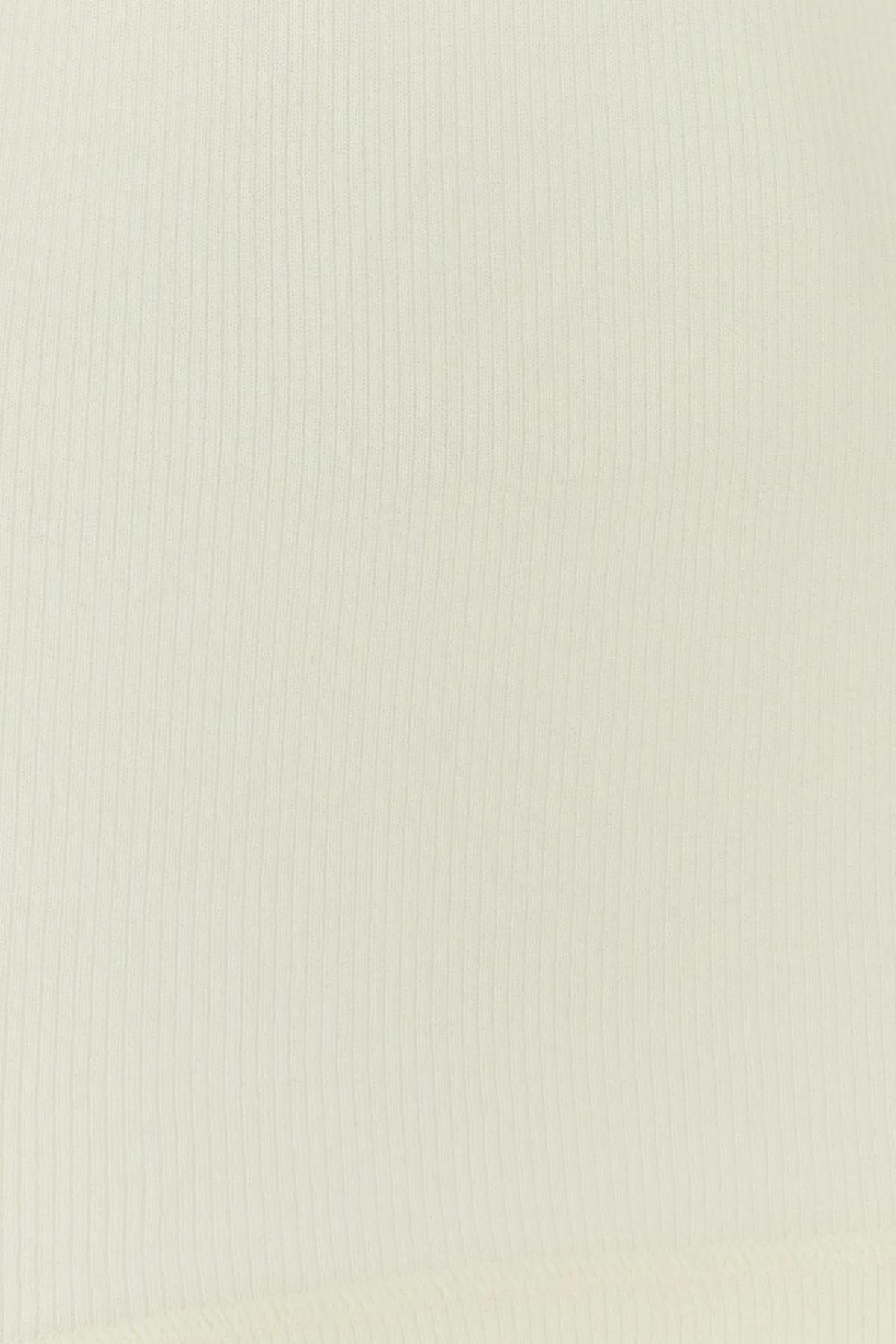 Bottega Veneta Ribbed Wool Sleeveless Top In Bianco