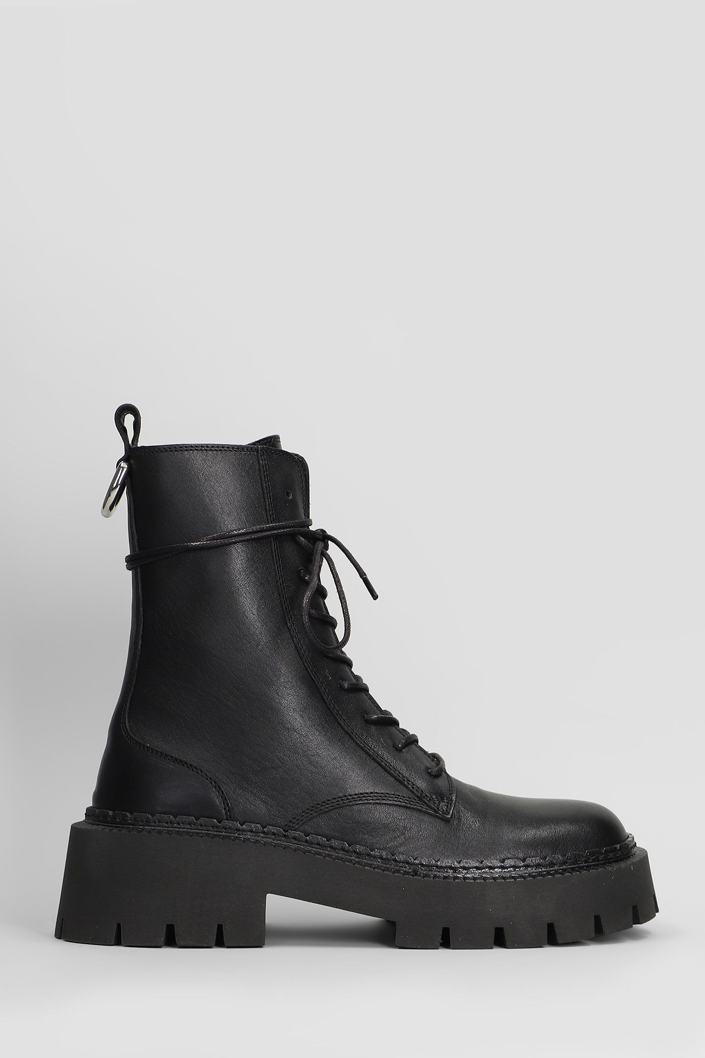 Vic Matié Etna 101 Combat Boots In Black Leather