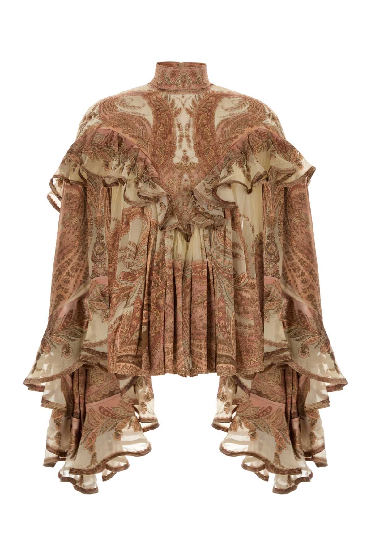 Zimmermann Printed Satin Hypnotic Blouse