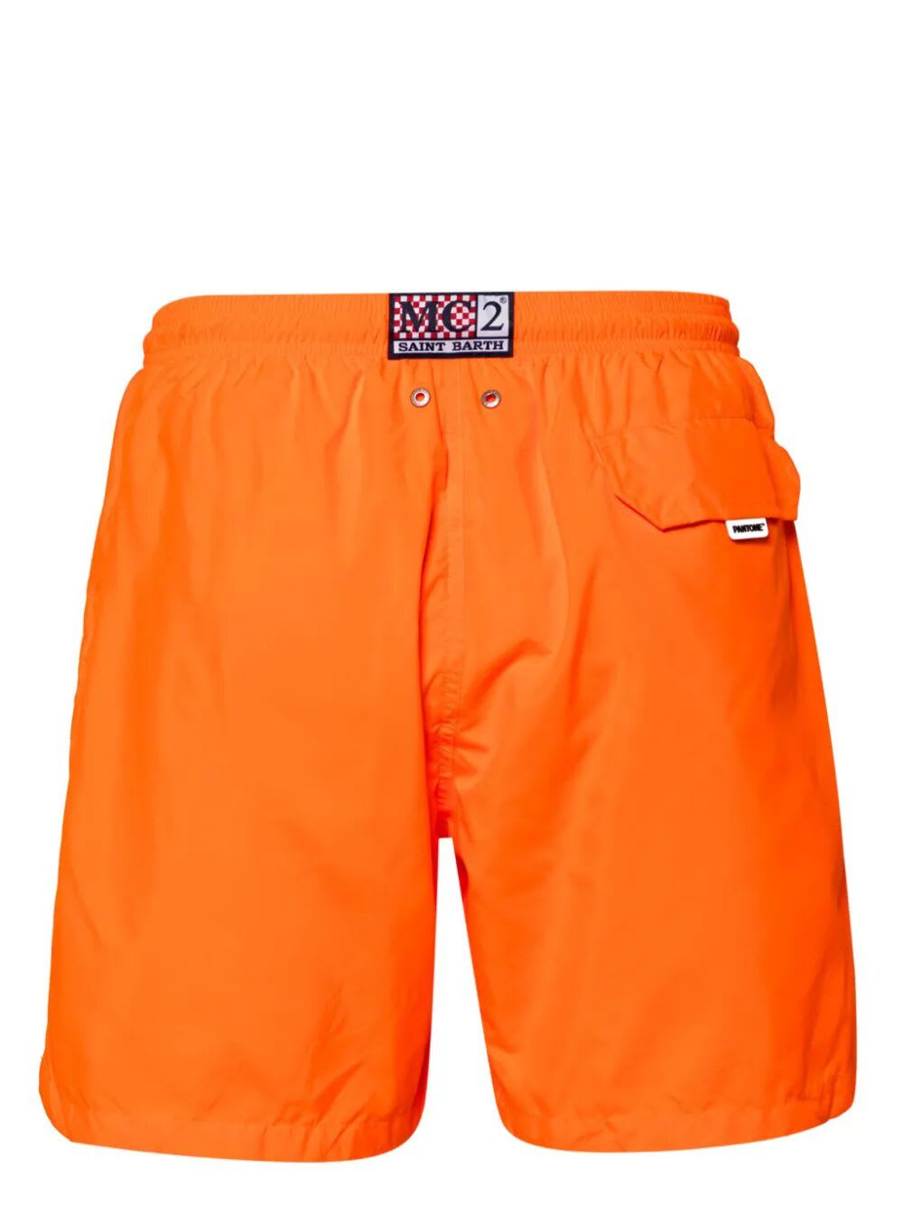 Shop Mc2 Saint Barth Ultralight Swim Short Pantone In Fluo Orange