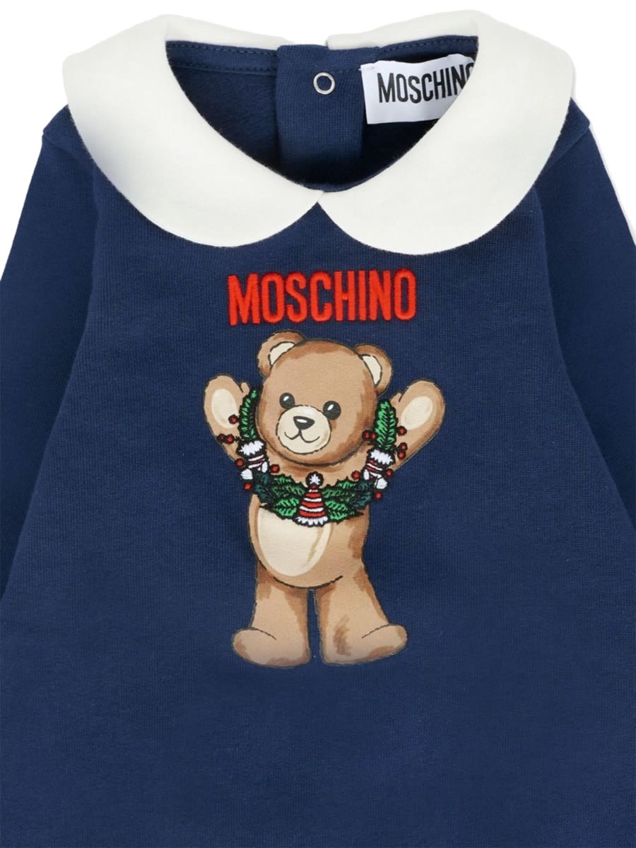Moschino Babygrow Bodysuit In Blue