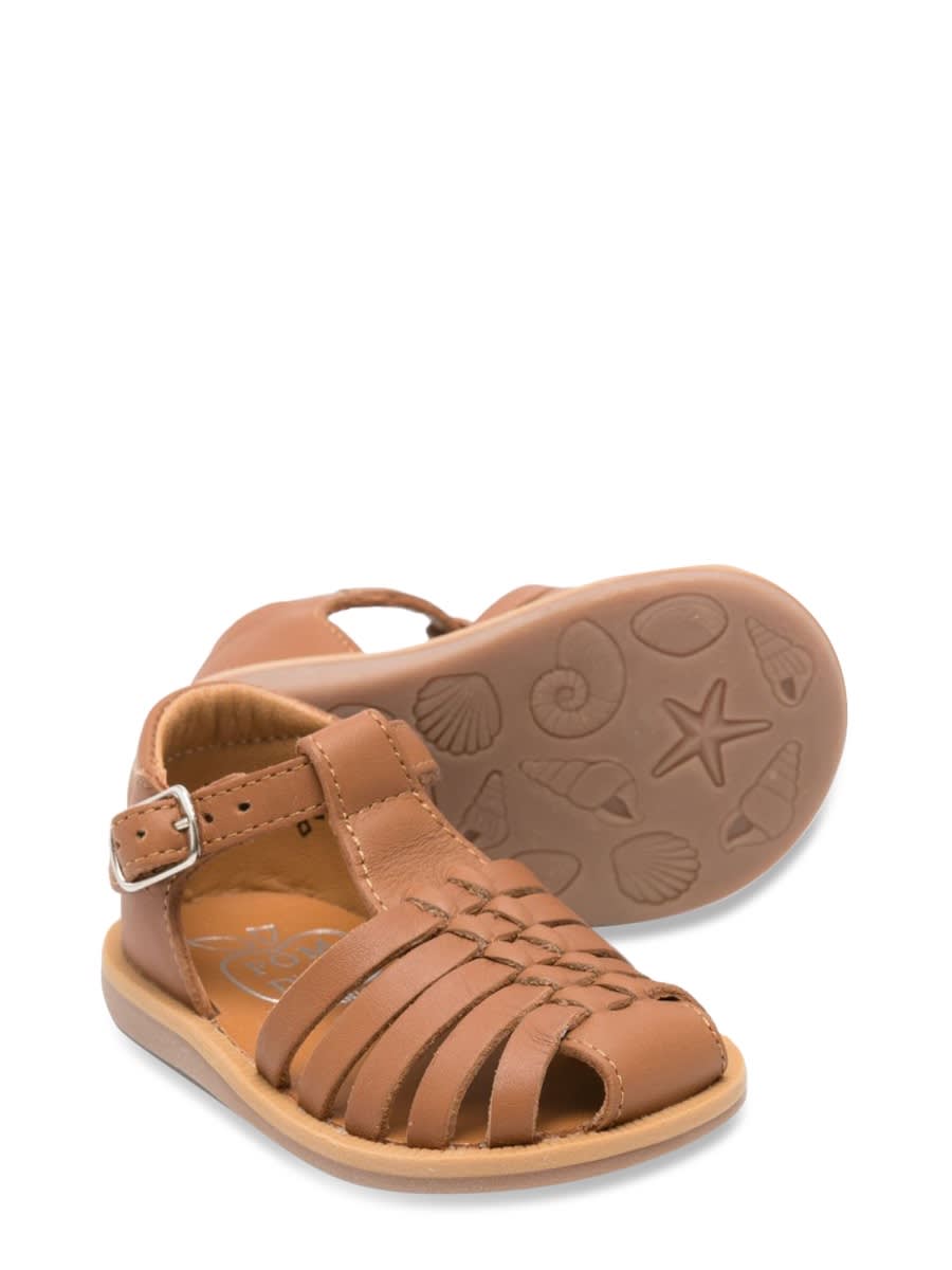 Pom D'api Poppypitti Nappa Camel In Beige