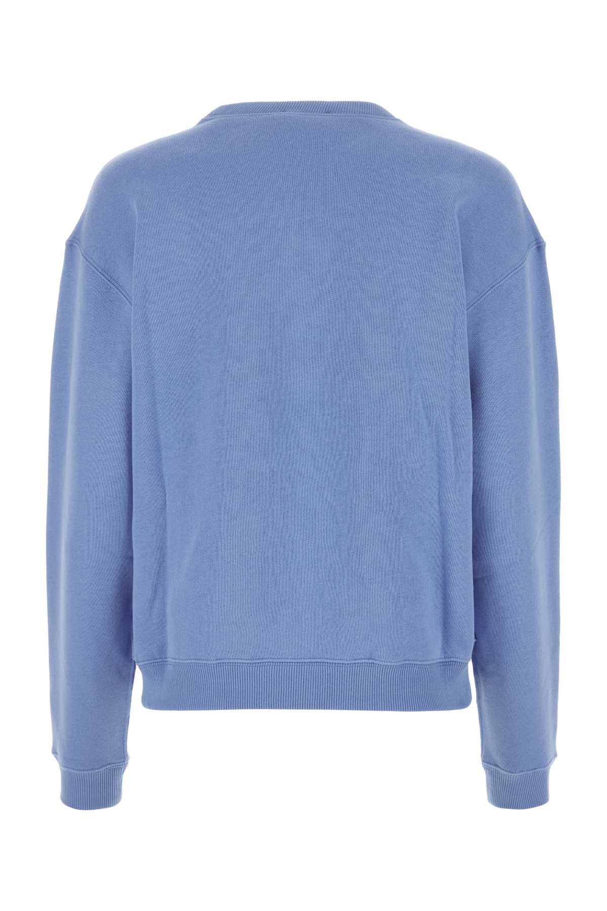 Shop Polo Ralph Lauren Cerulean Blue Cotton Blend Sweatshirt In Summerblue