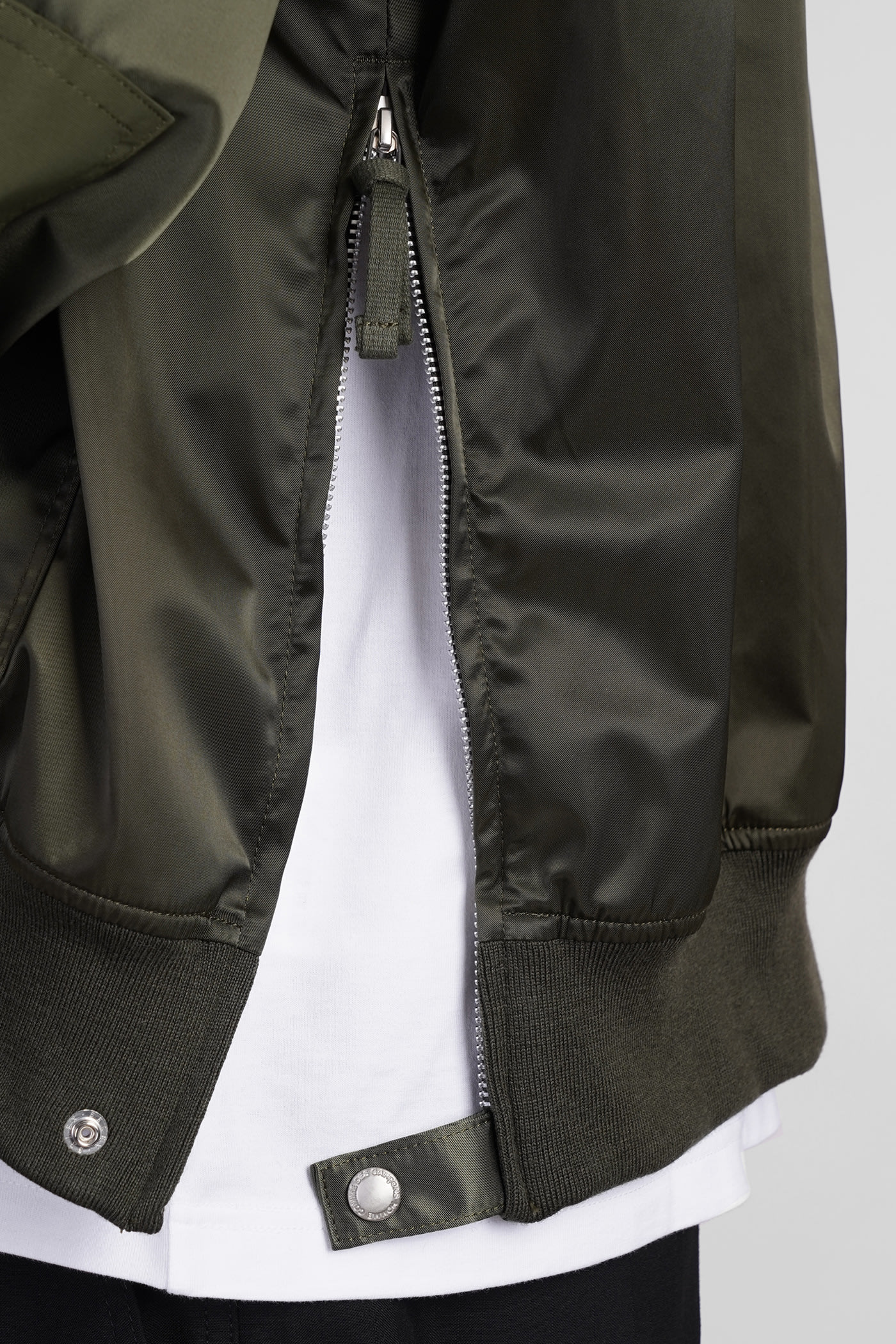 Shop Comme Des Garçons Homme Deux Bomber In Green Nylon