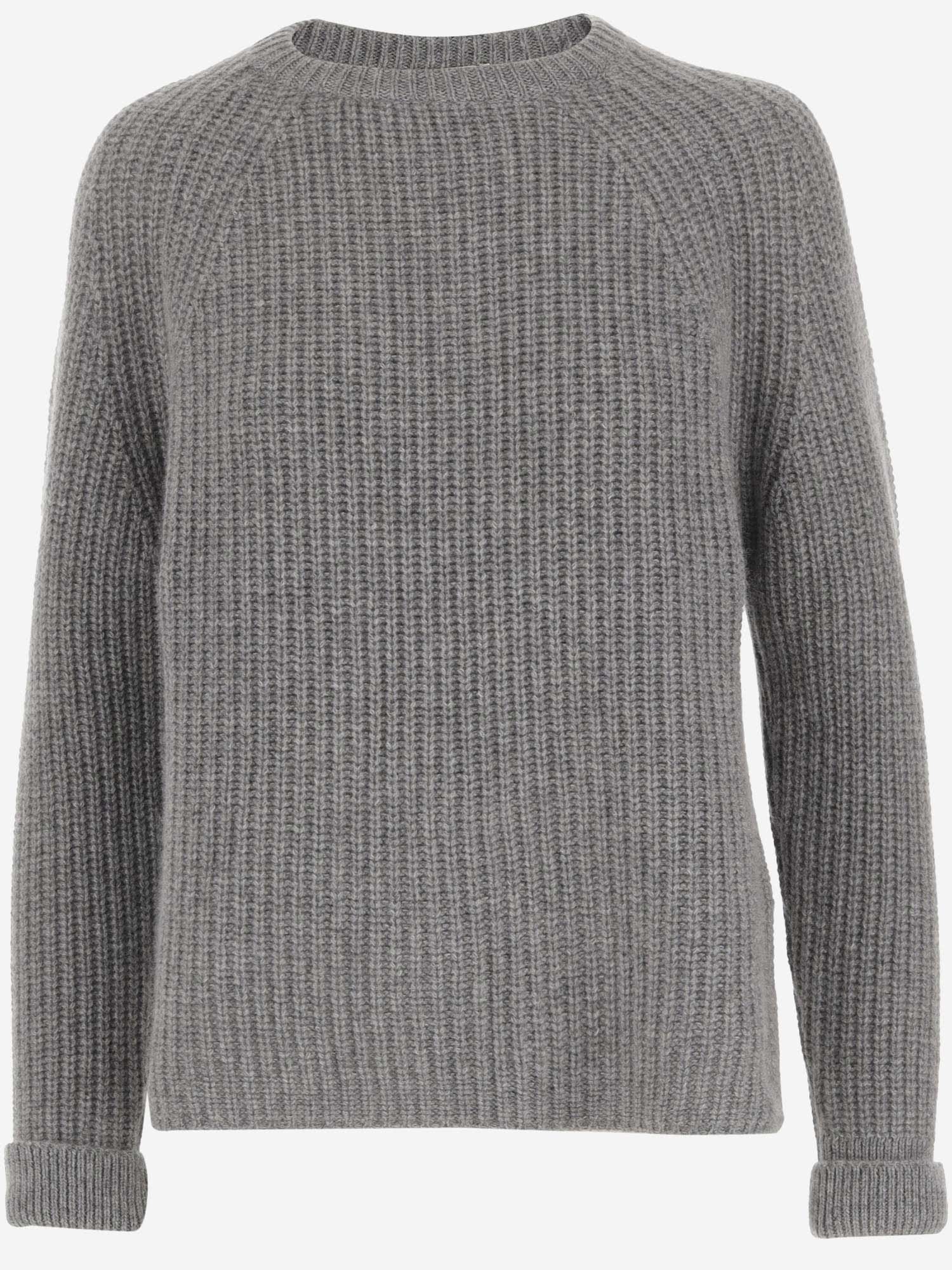 Shop Bruno Manetti Cashmere Sweater In Grey