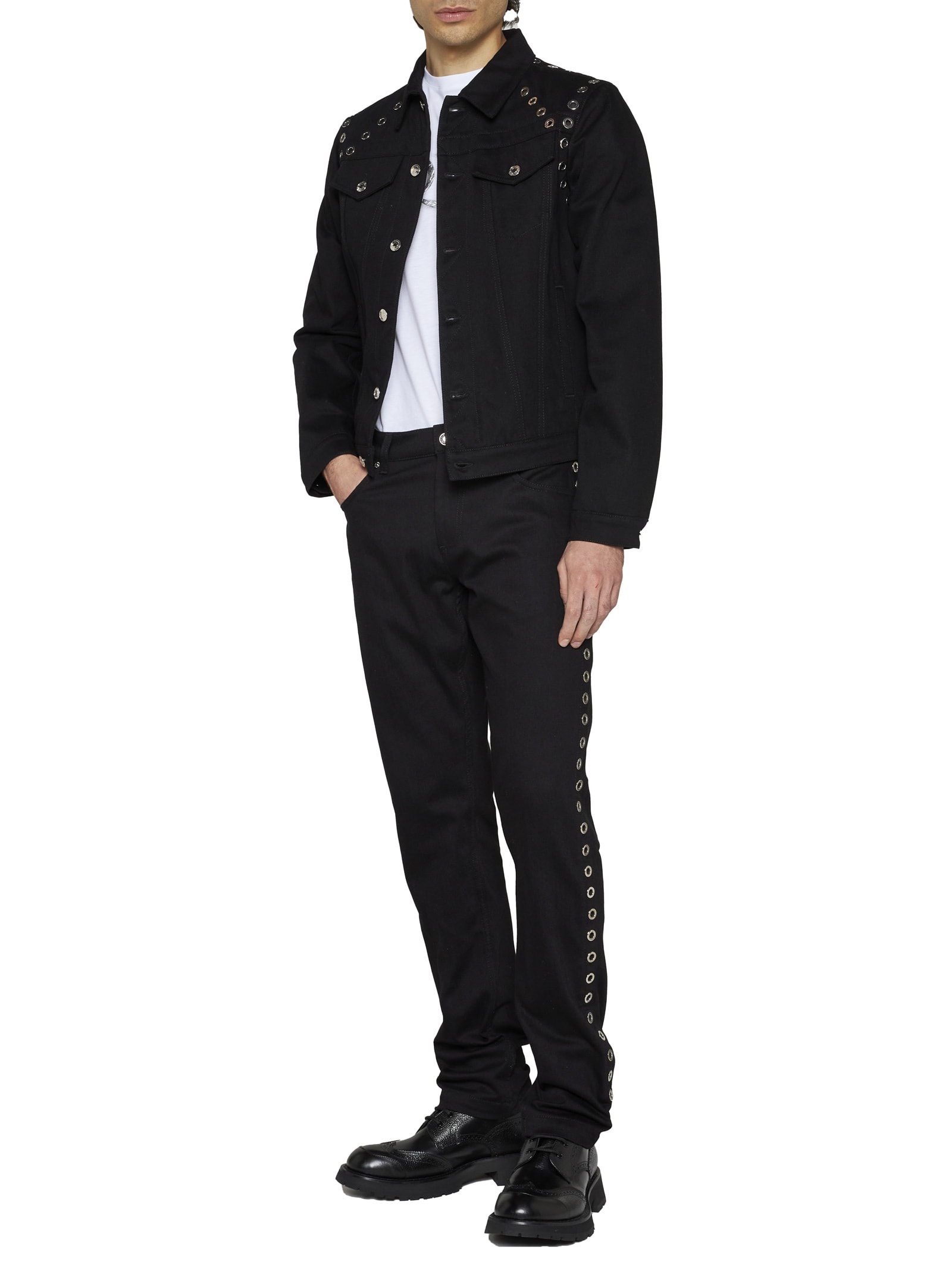 Alexander Mcqueen Trousers Denim Five Pockets In Black