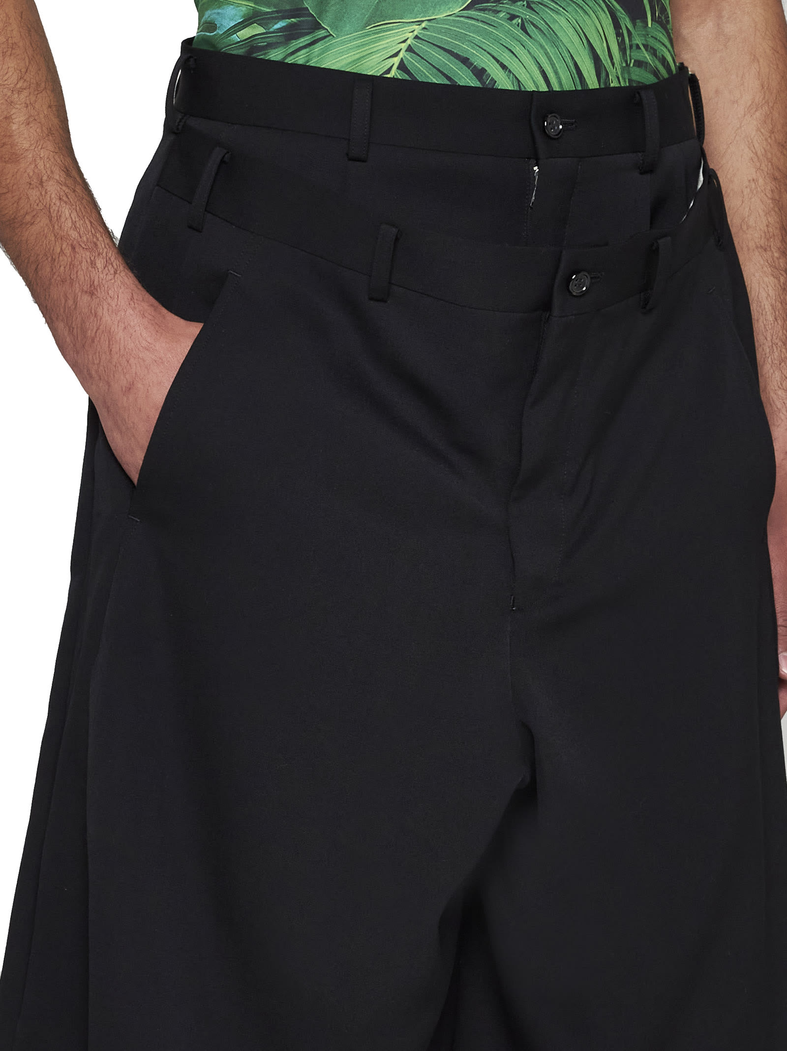 Shop Comme Des Garçons Homme Deux Shorts In Black
