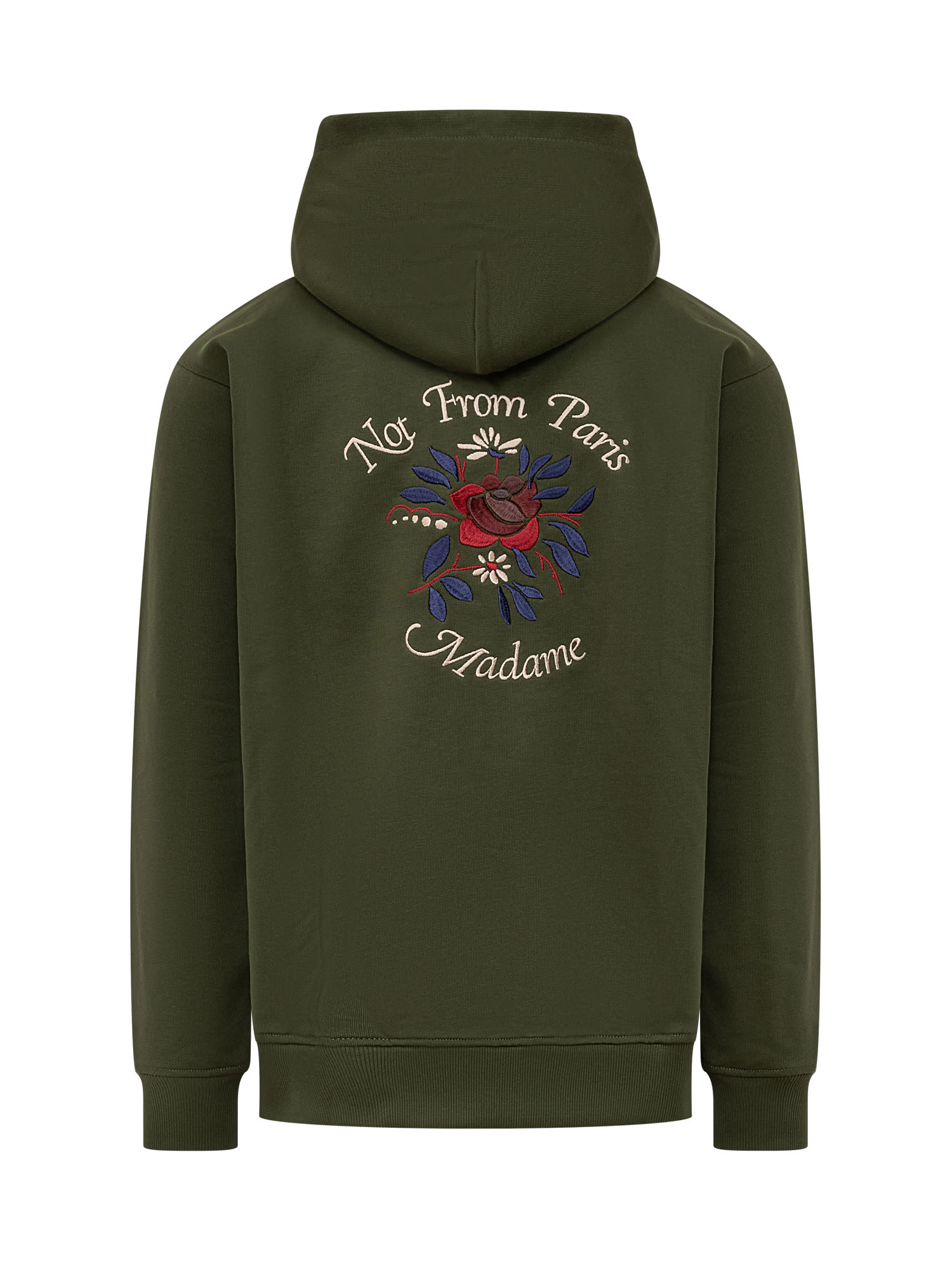 Shop Drôle De Monsieur Le Slogan Hoodie In Kaki