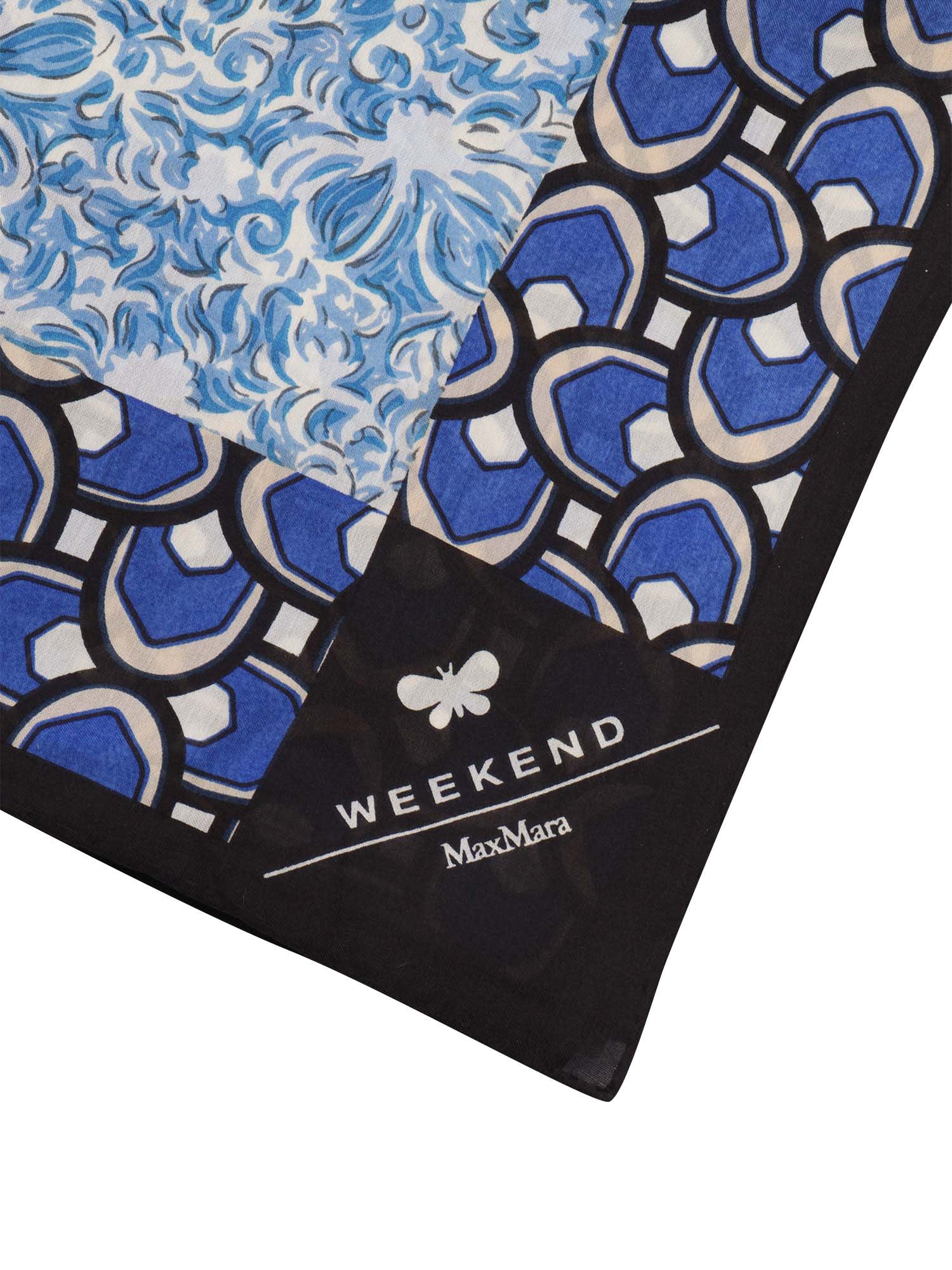 Weekend Max Mara Sarong Stole/square Scarf In Light Blue