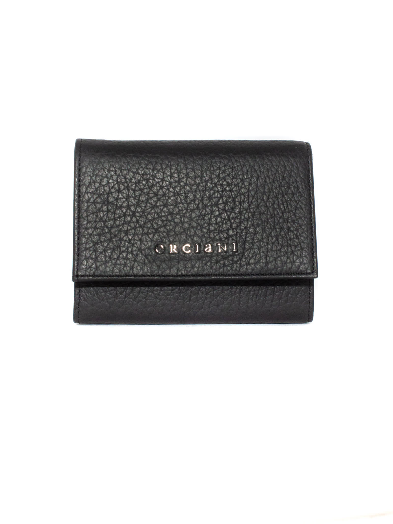 Black Grained Leather Wallet