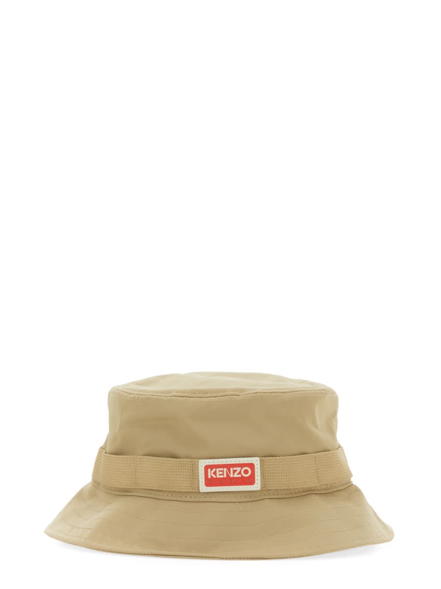 Shop Kenzo Bucket Hat In Beige