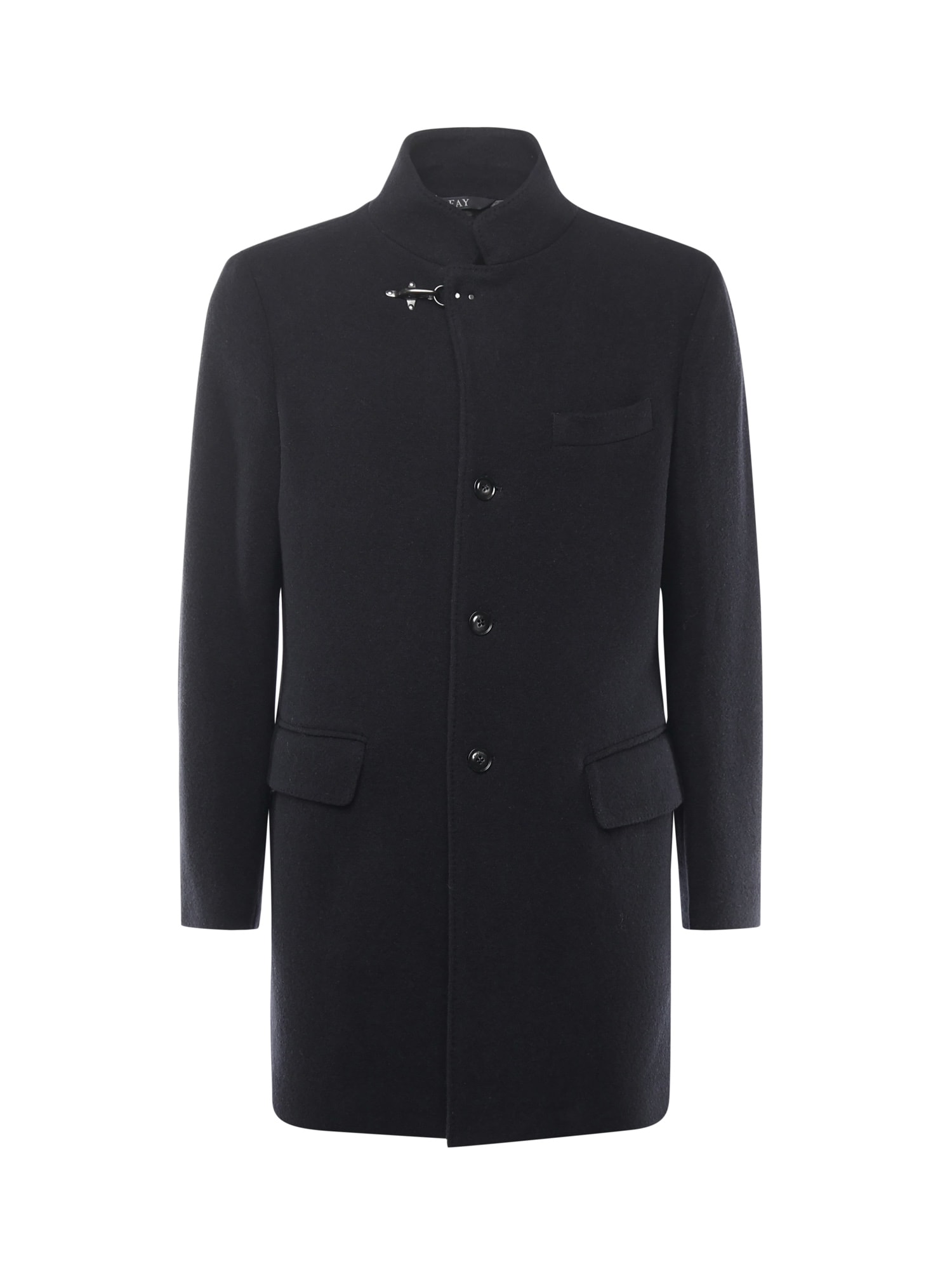Fay Wool Coat In Black