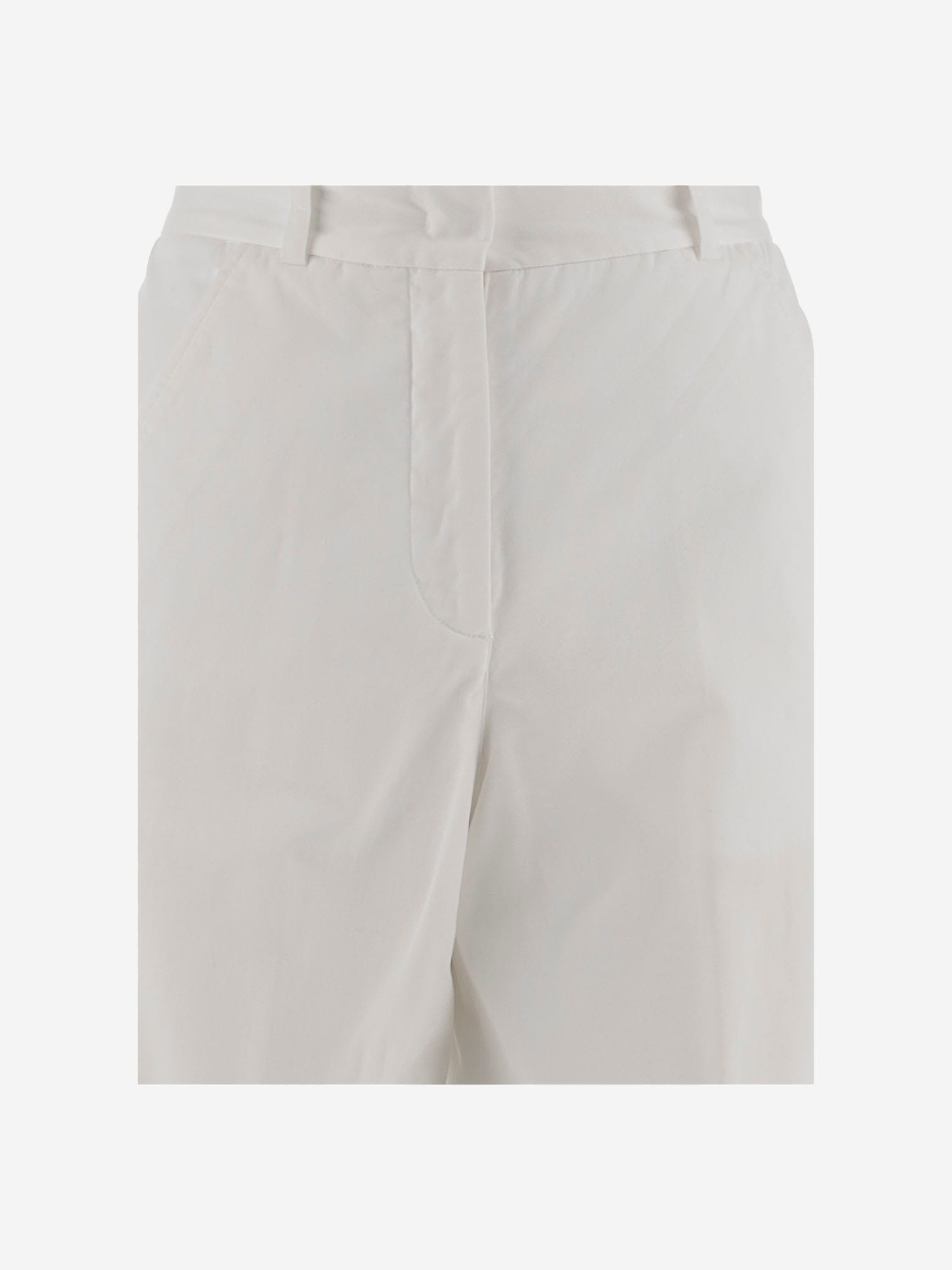Shop Ql2 Stretch Cotton Pants In White