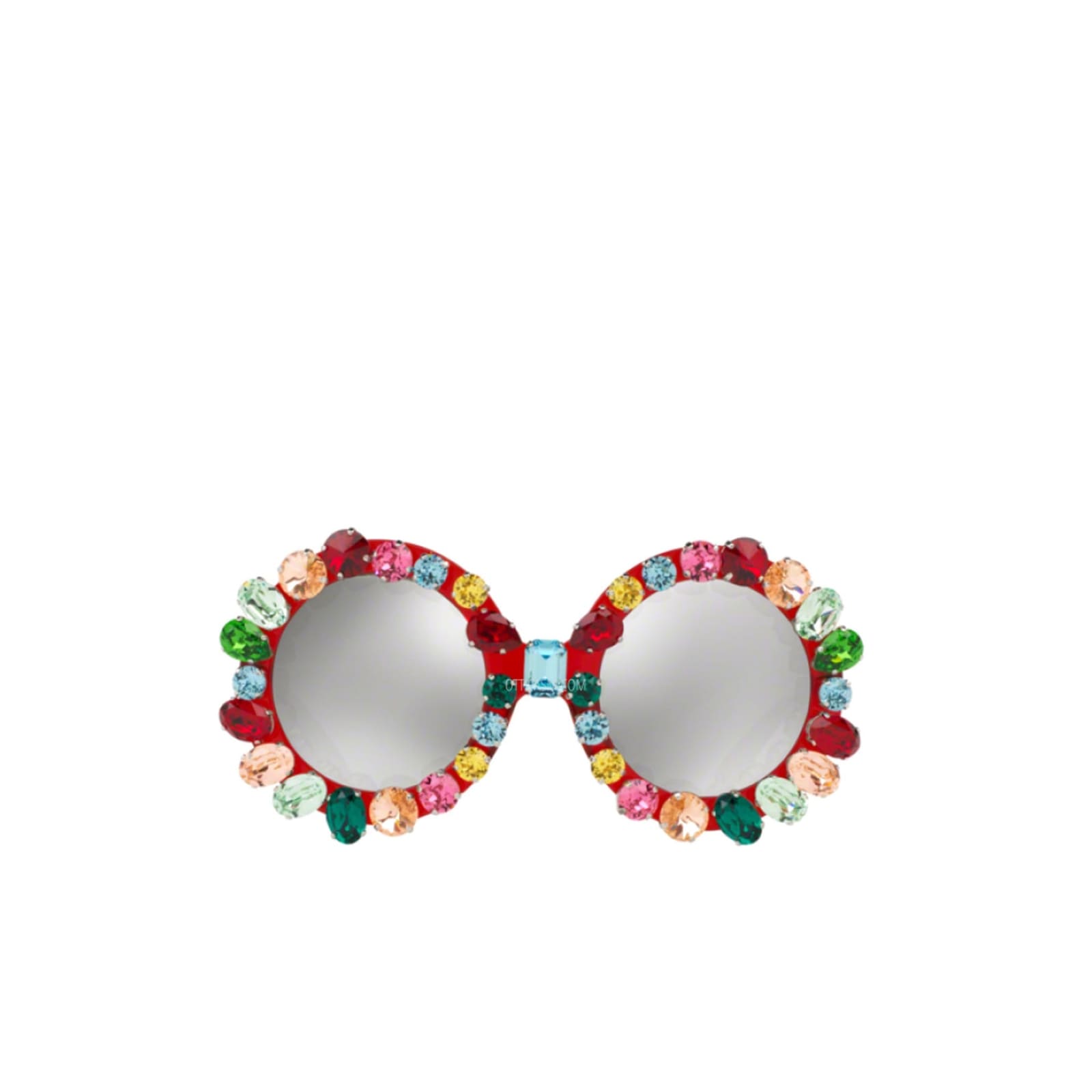 Shop Dolce & Gabbana Crystal Sunglasses In Red