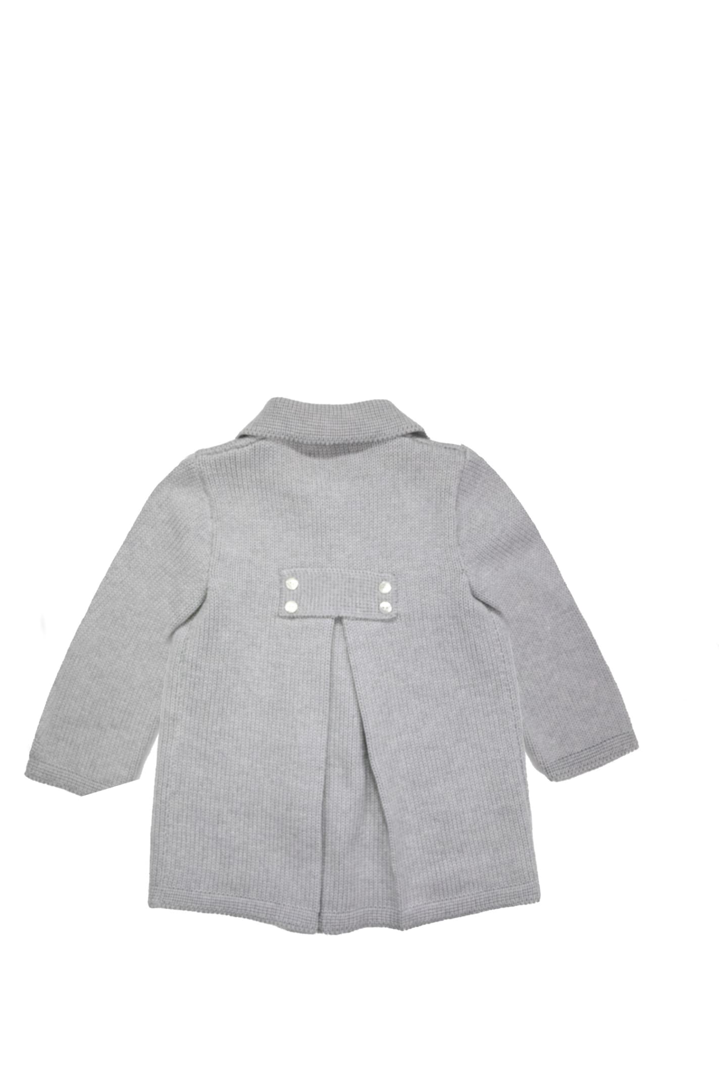 Shop Piccola Giuggiola Merino Wool Coat In Grey