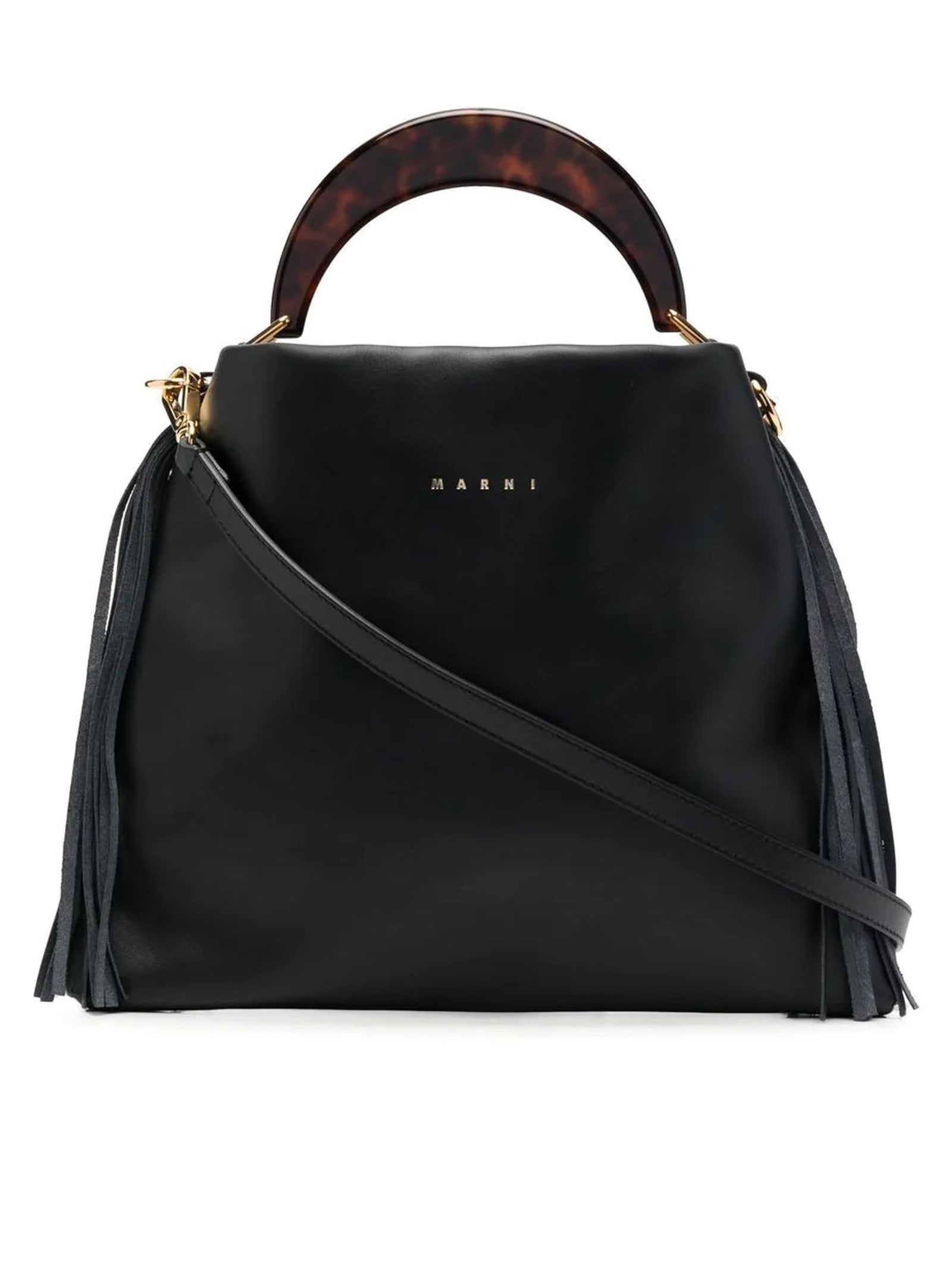 Marni Venice Bag In Black Leather