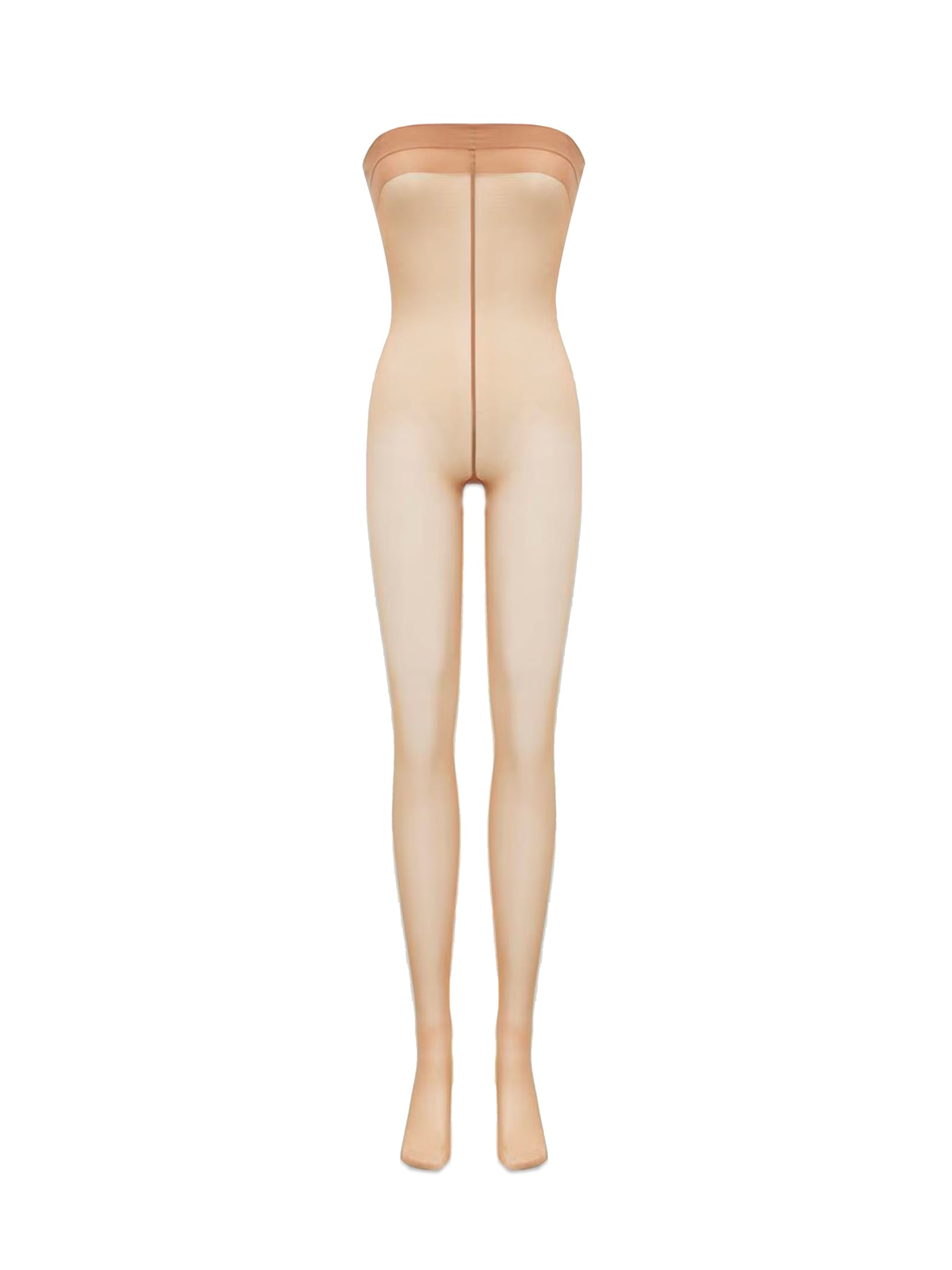 Shop Saint Laurent Collant Jumpsuit In Beige