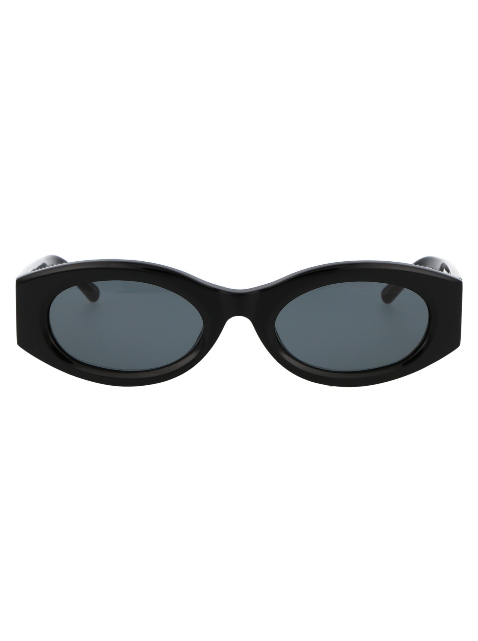 Shop Attico Berta Sunglasses In Black/silver/grey