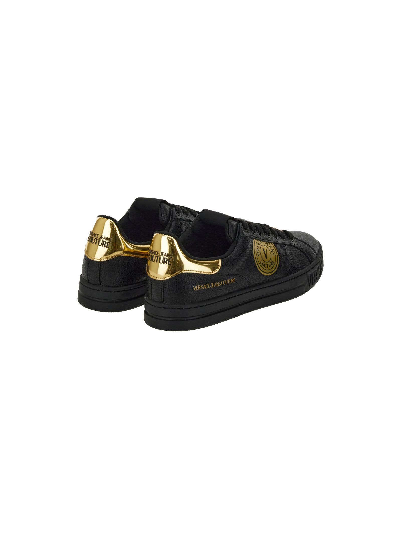 Shop Versace Jeans Couture Black Sneakers