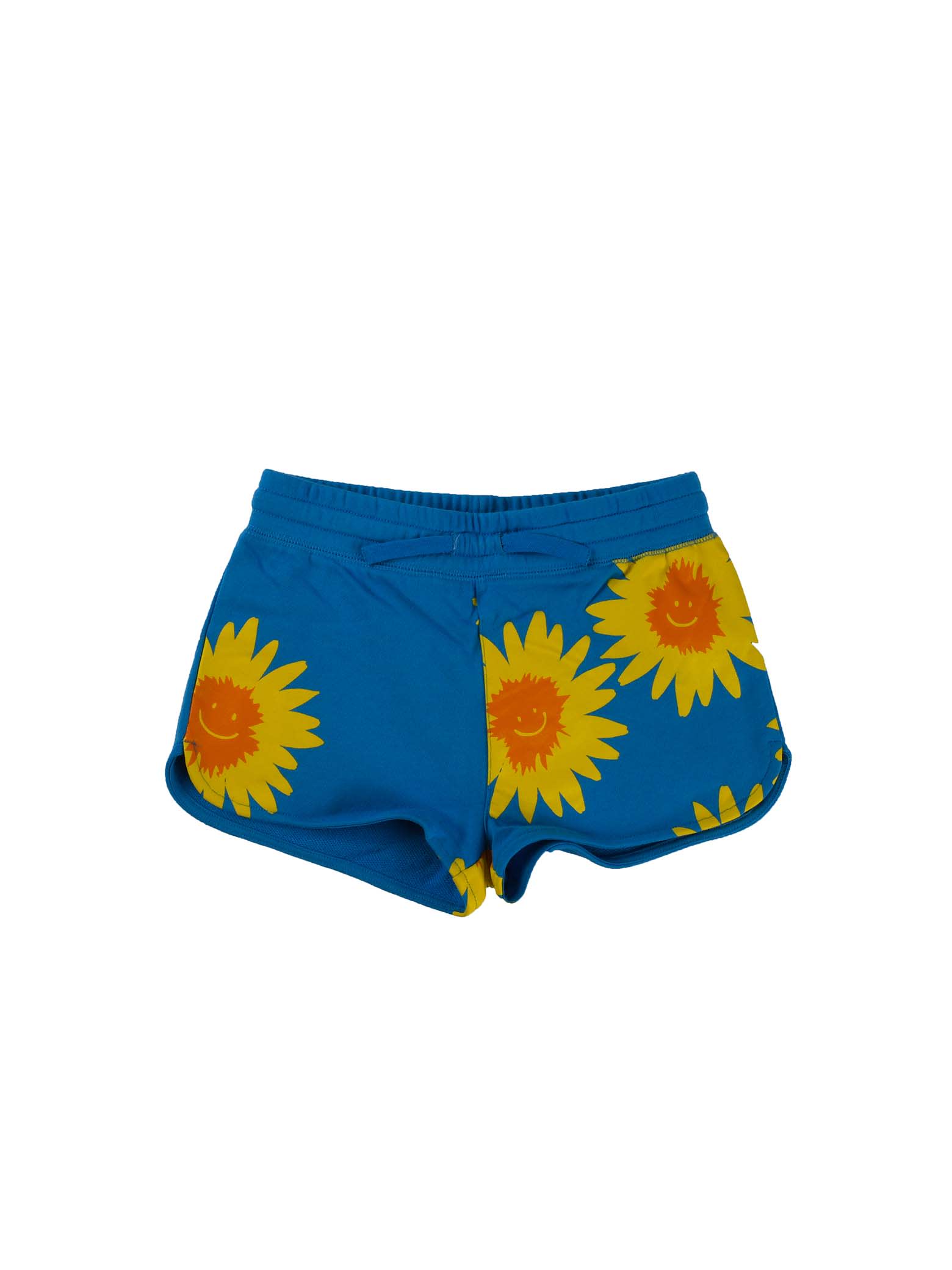 Stella McCartney Kids Sunflower Print Turquoise Sweat Shorts