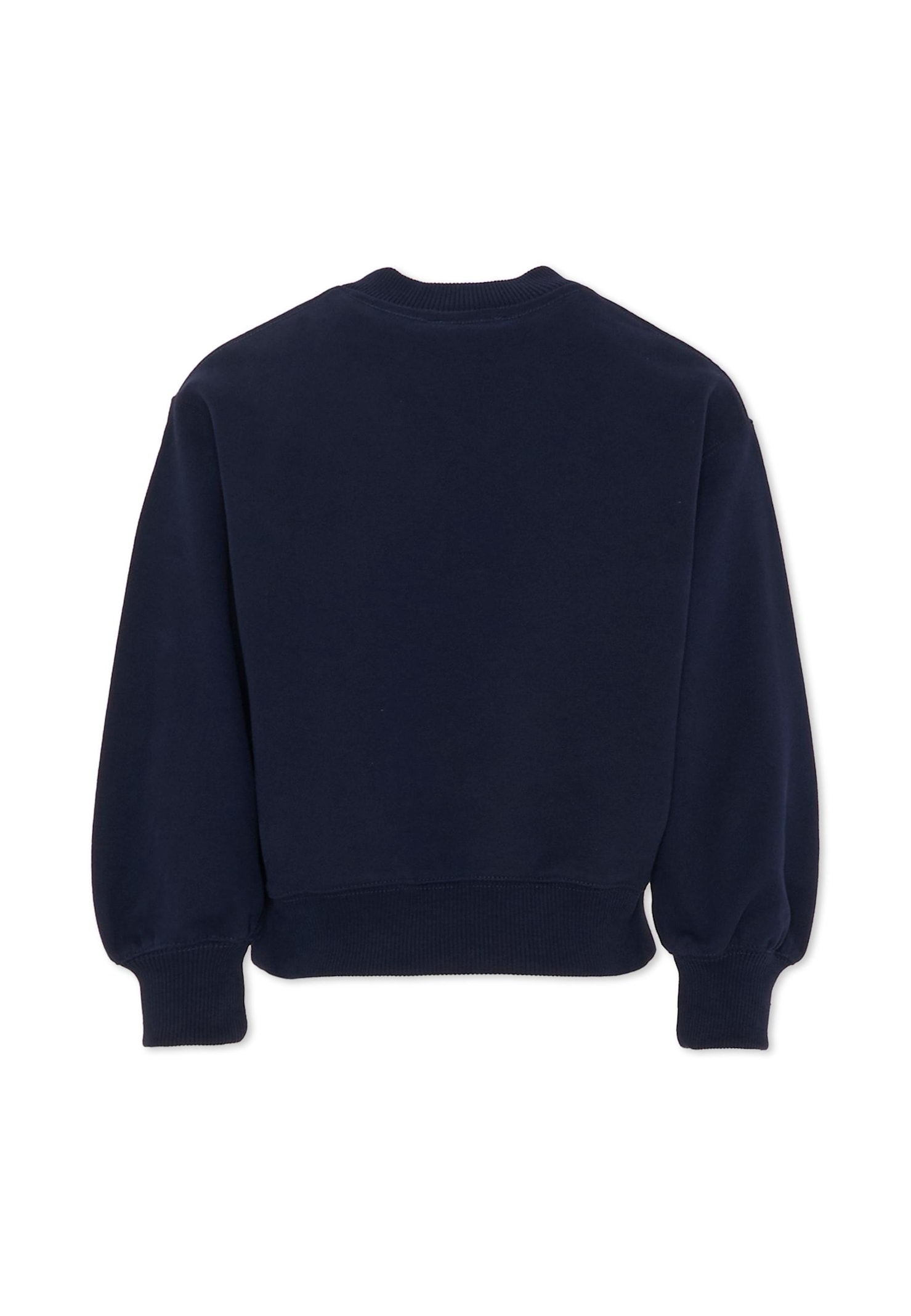 Chloé Blue Sweatshirt For Girl With Velvet Logo In Blue