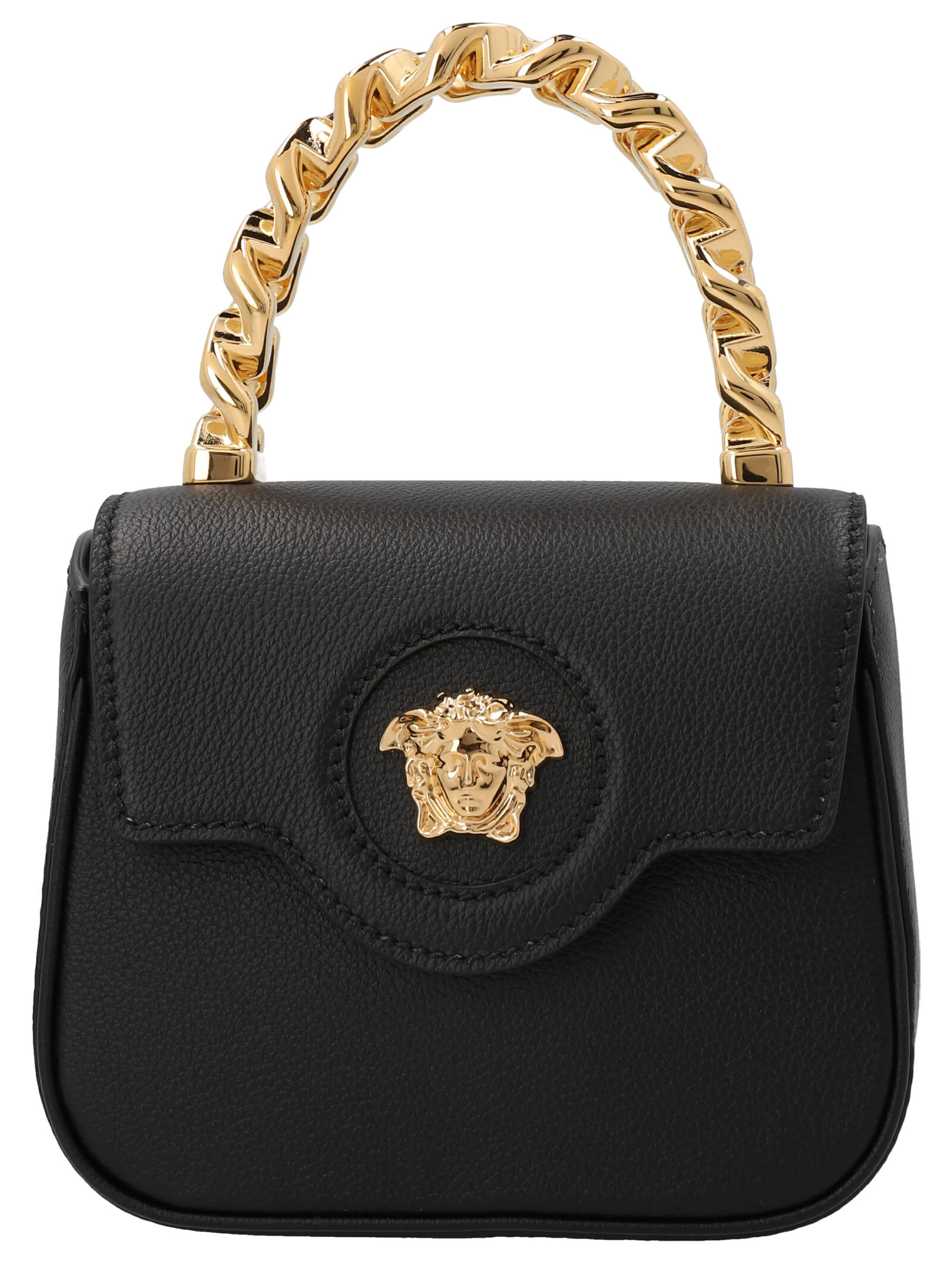 Shop Versace La Medusa Mini Handbag In Black