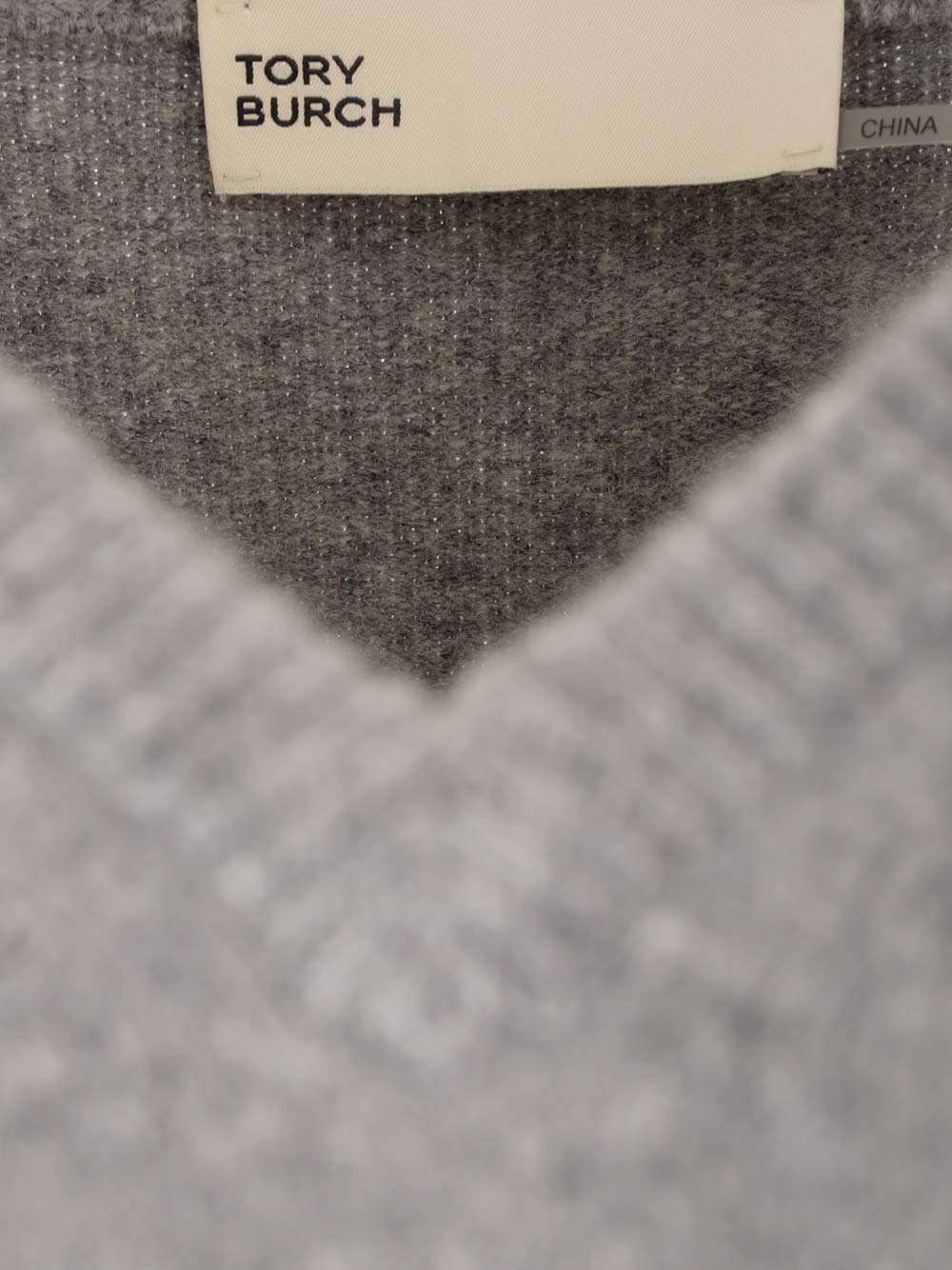 Tory Burch Gathered Sleeves Sweater In Grey