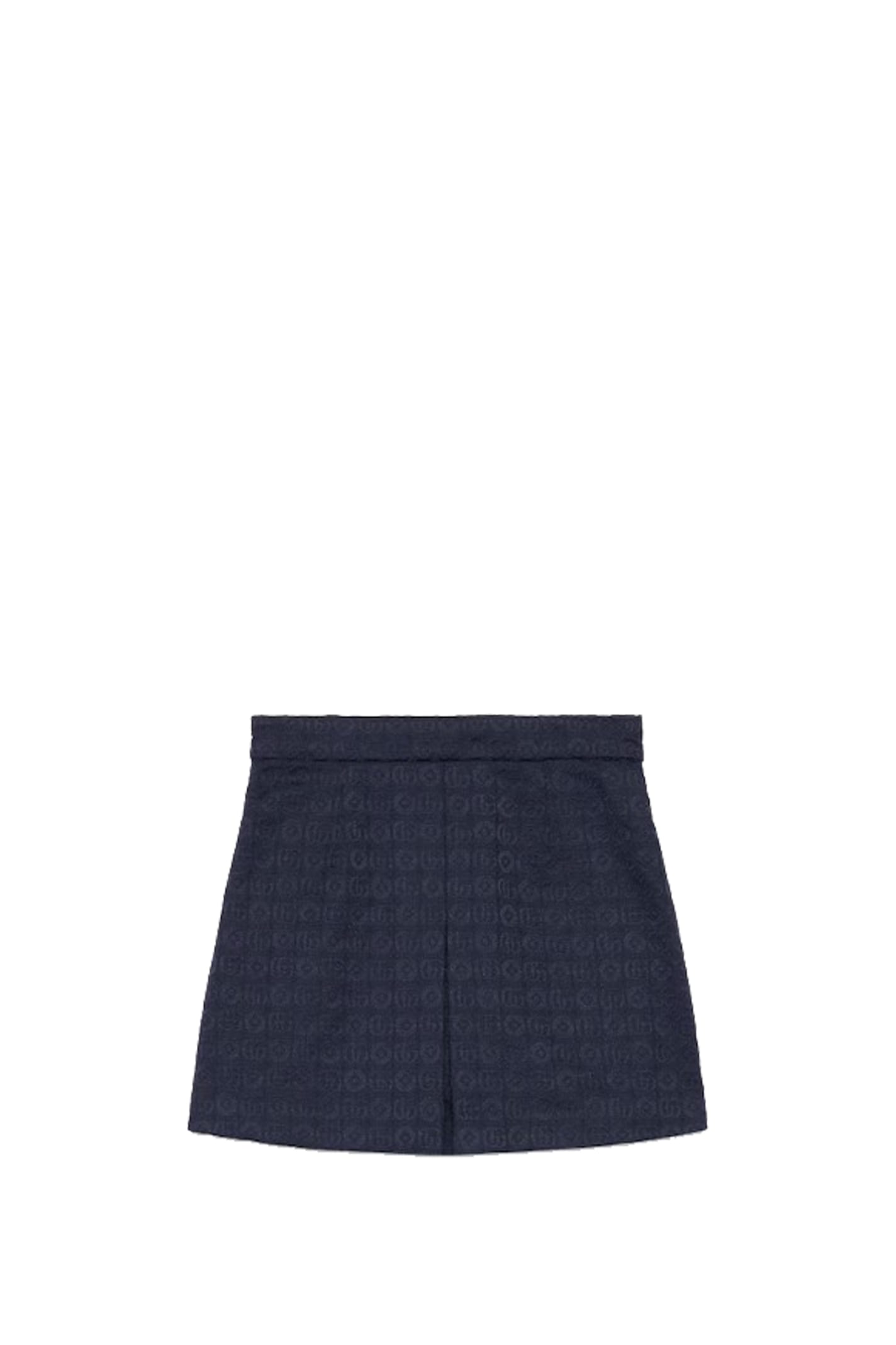 Shop Gucci Skirt With Double G In Blue