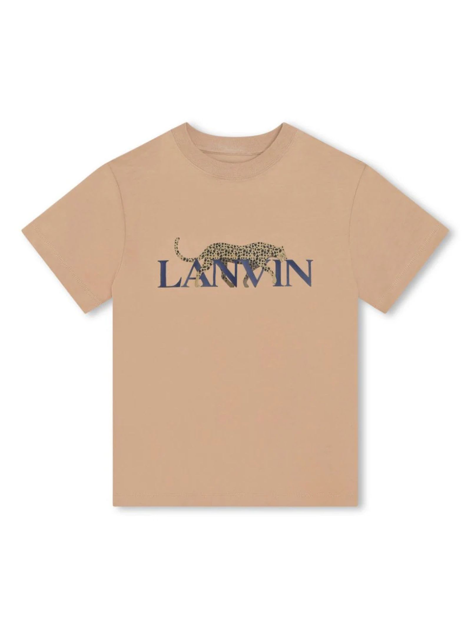 Shop Lanvin T-shirts And Polos Beige