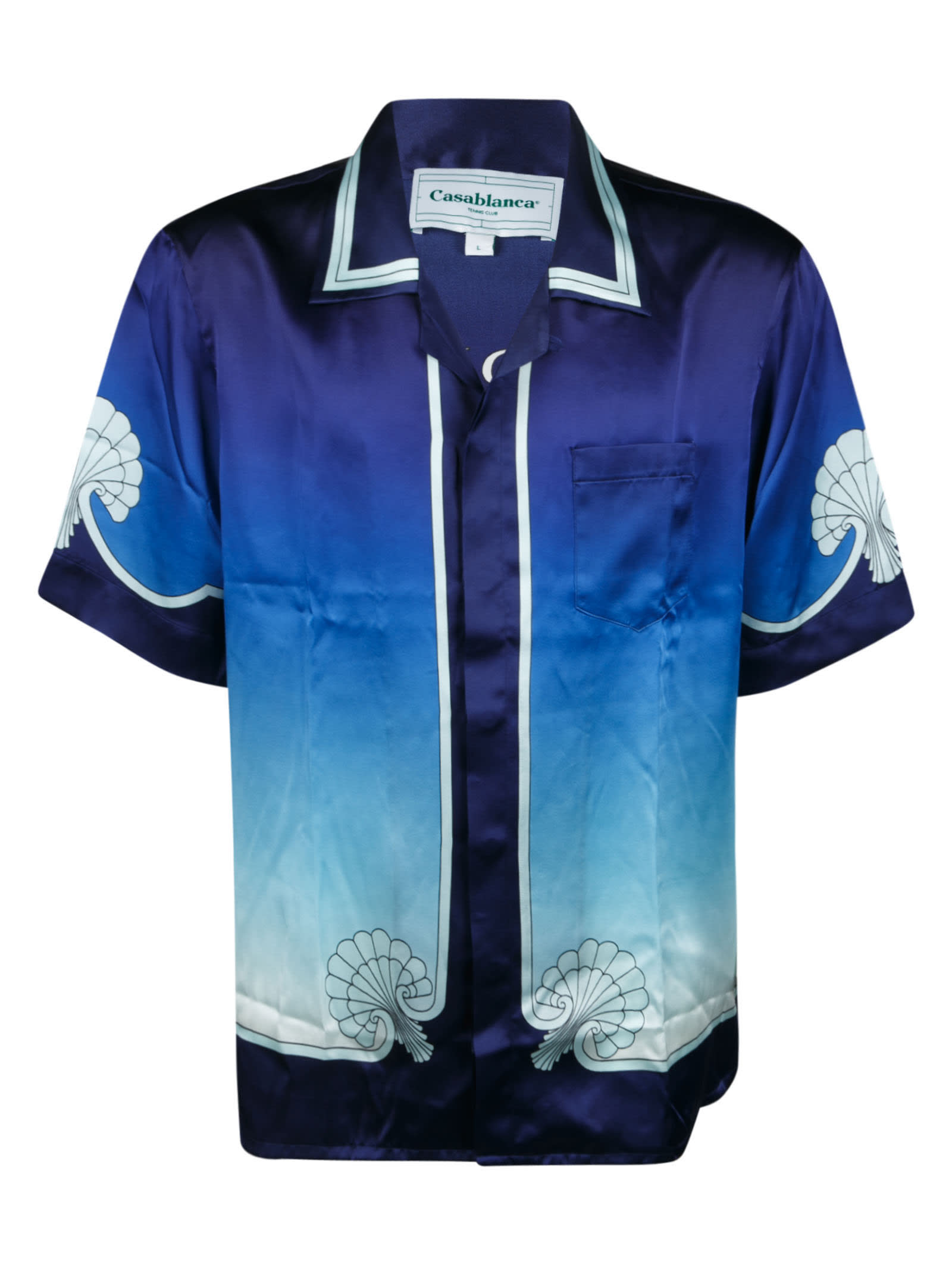 Casablanca Cuban Collar Shirt-sleeved Shirt