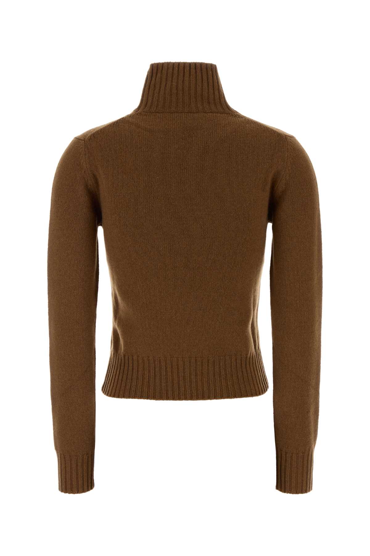 Ami Alexandre Mattiussi Ami Paris Women Ami De Coeur Turtleneck Sweater In Brown